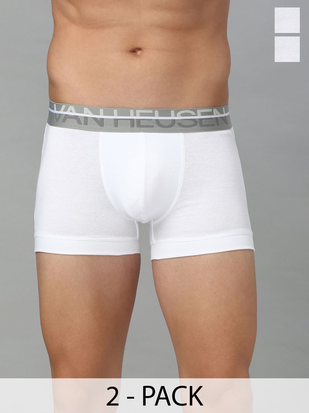 Van Heusen Innerwear Pack of 2 Men Solid Super Combed Cotton Trunks-picture-32