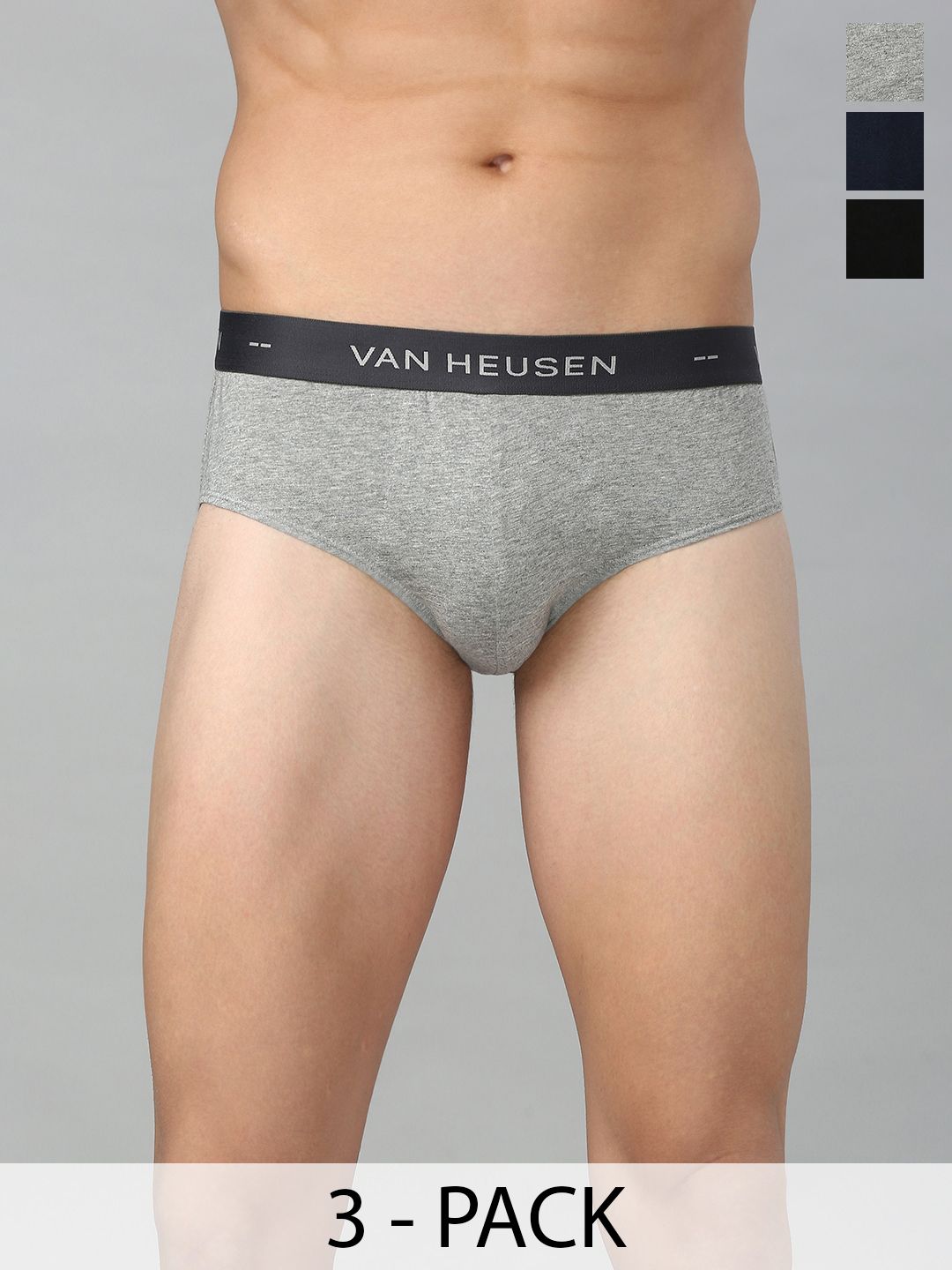 Van Heusen Innerwear Pack of 3 Men Super Combed Cotton Briefs-picture-35