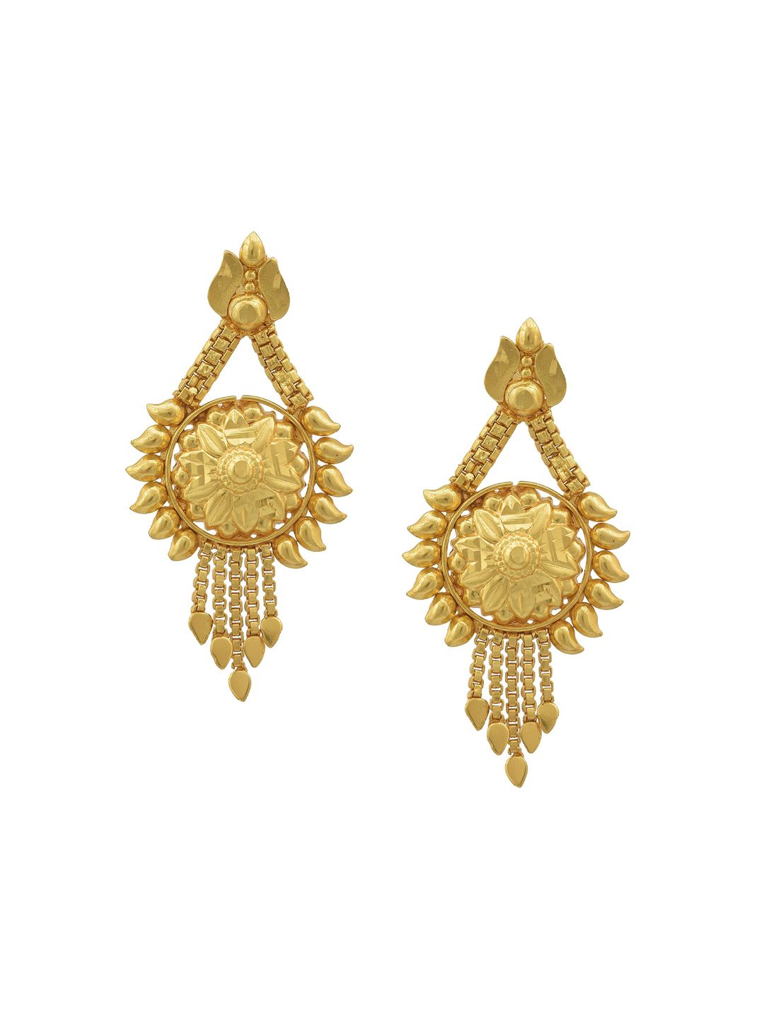 MEMOIR Gold-Plated Contemporary Drop Earrings-picture-22