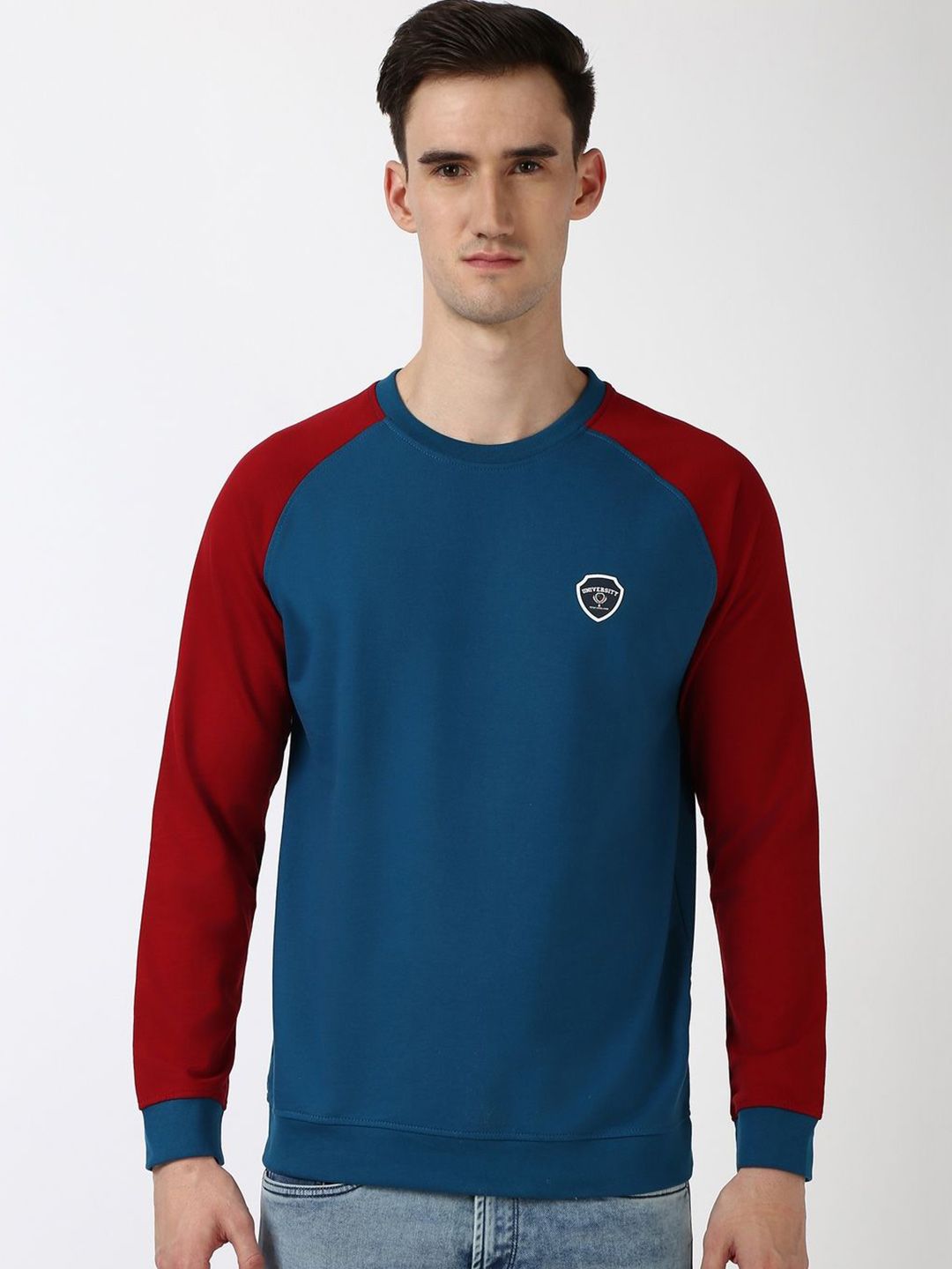 Peter England Casuals Men Colourblocked Sweatshirt-picture-16