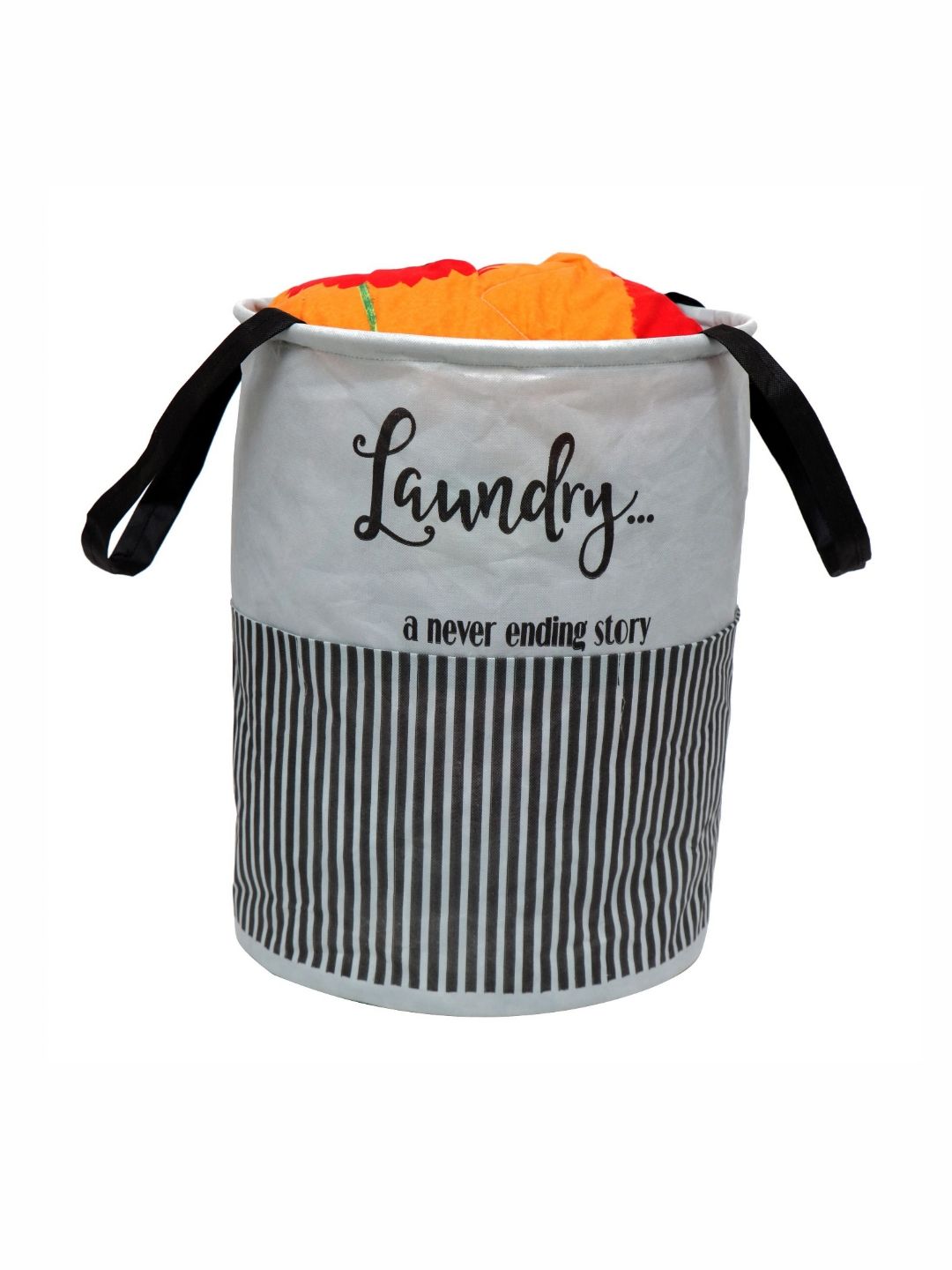 Aura Grey & Black Printed Laundry Bags-image-39
