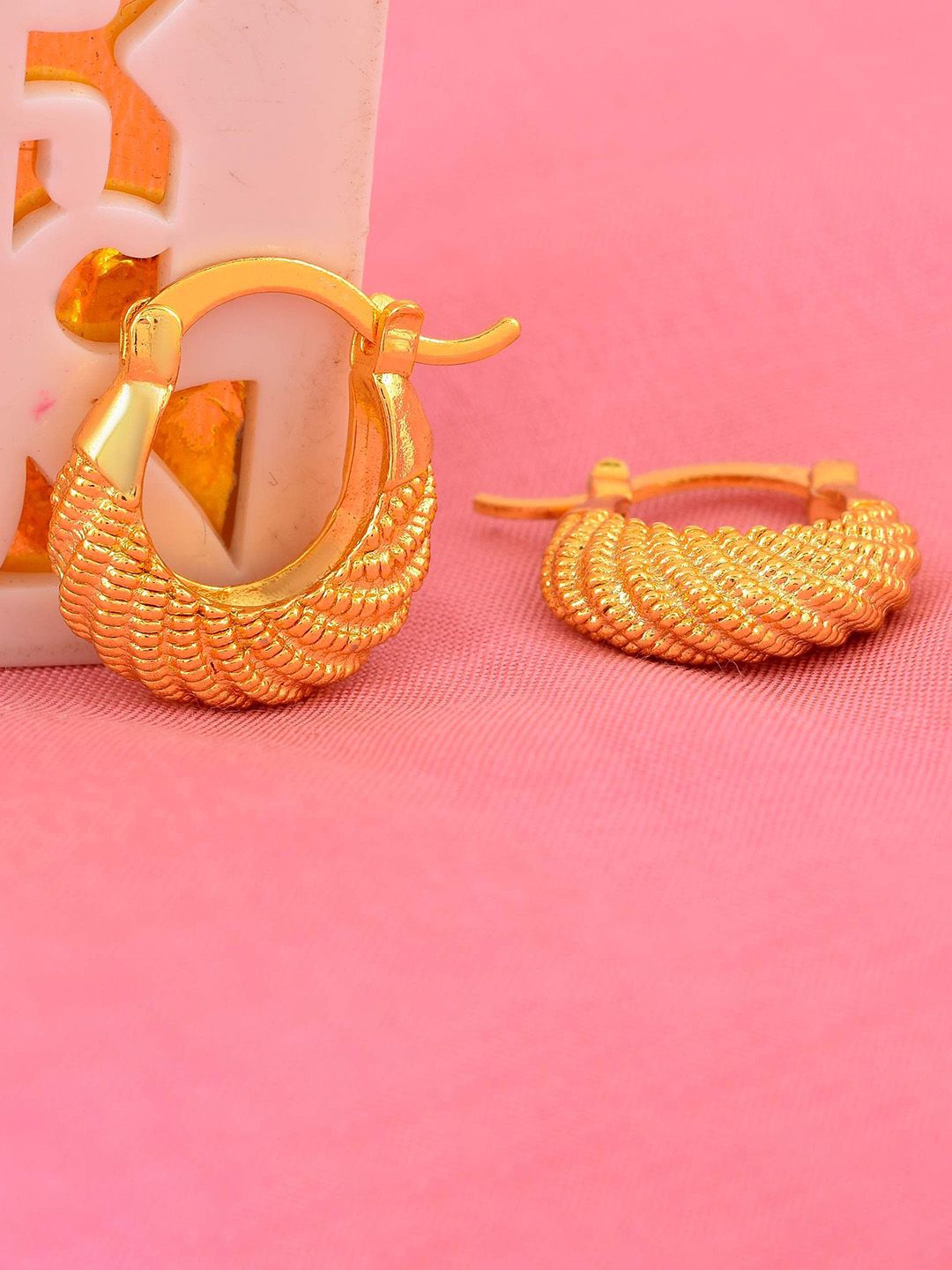 MEMOIR Gold Plated Contemporary Drop Earrings-picture-21