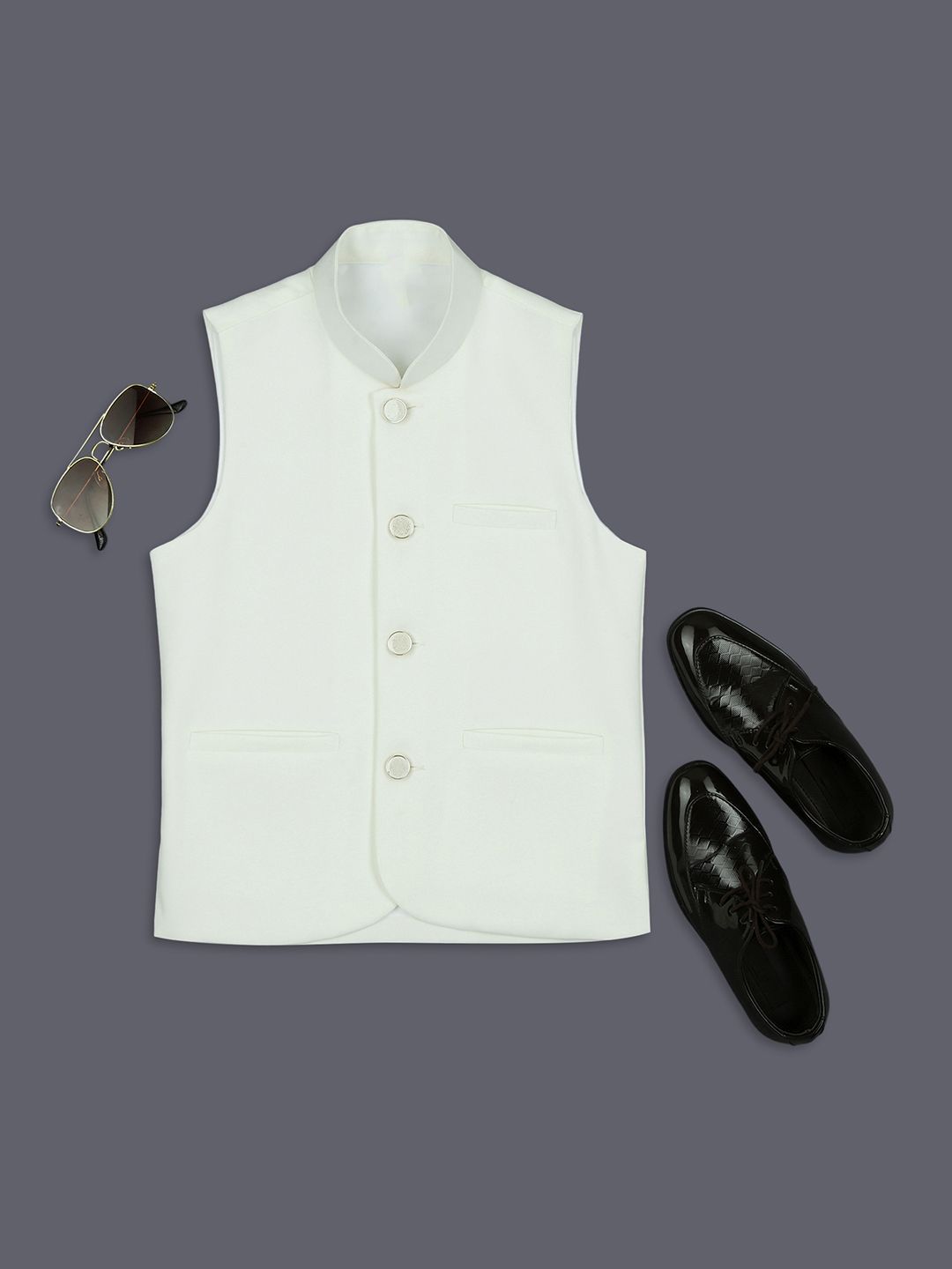YK Boys Sleeveless Nehru Jackets-image-1