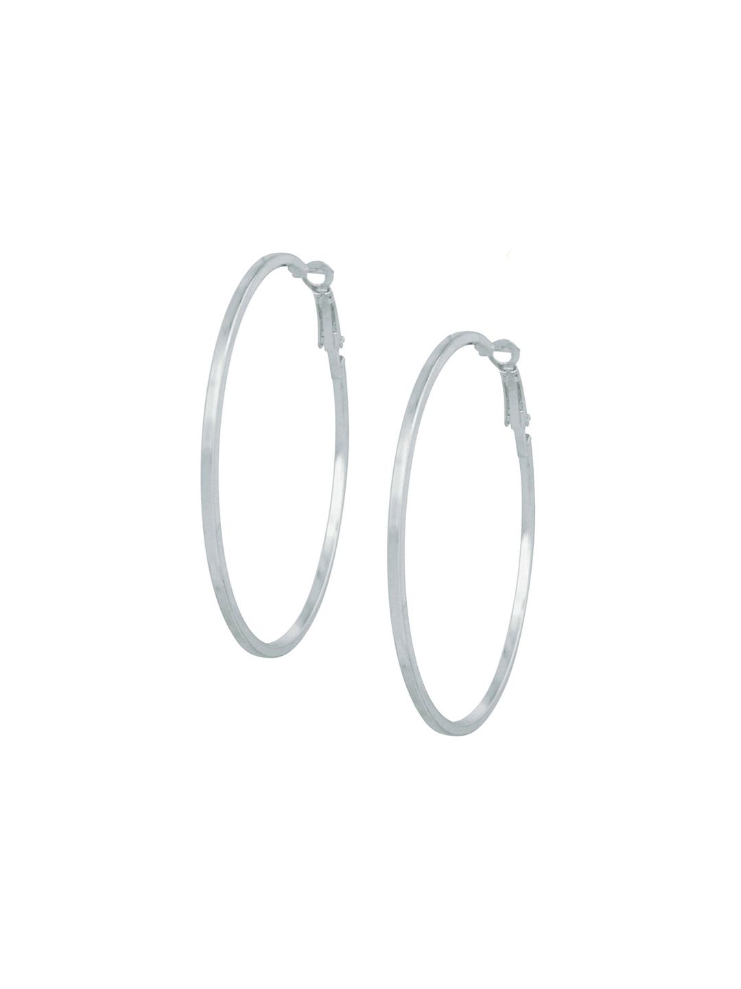 MEMOIR Silver-Plated Contemporary Hoop Earrings-picture-37