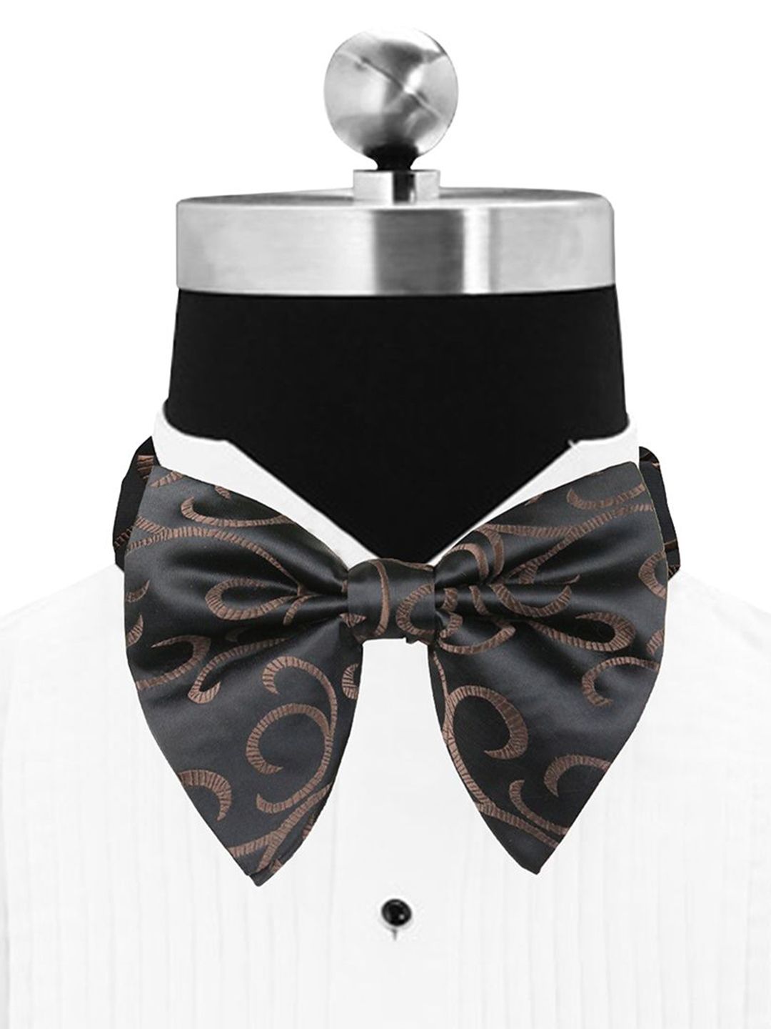 PELUCHE Men Woven Design Bow Tie & Pocket Square Set-picture-14