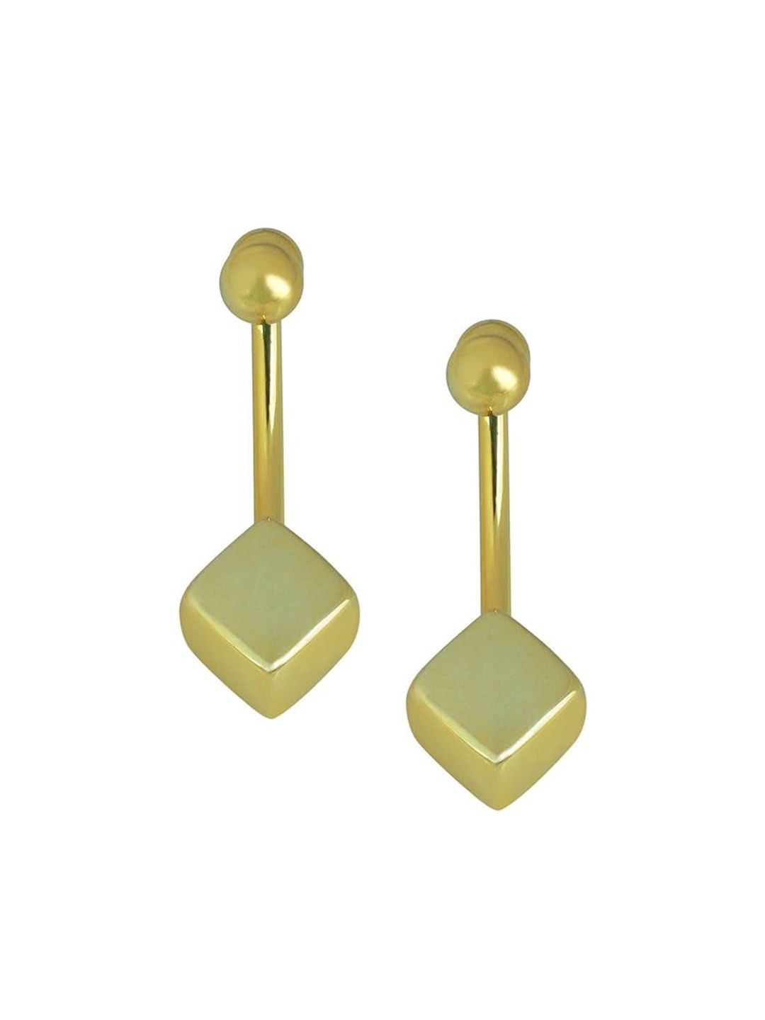 MEMOIR Gold-Plated Contemporary Drop Earrings-picture-29