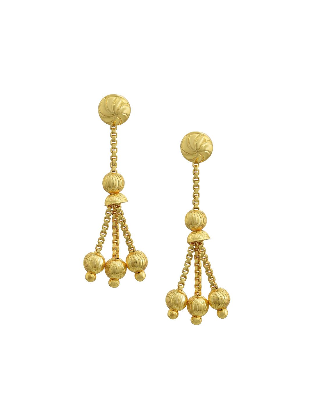 MEMOIR Gold-Plated Contemporary Drop Earrings-picture-32
