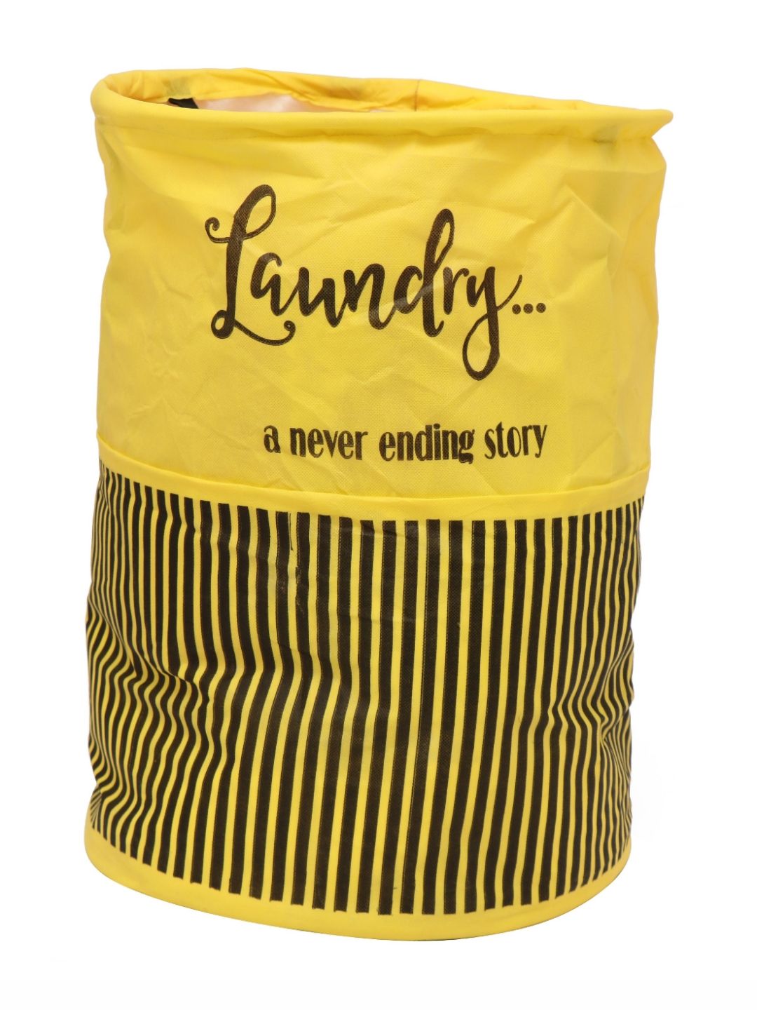 Aura Yellow & Black Printed Foldable Laundry Bags-image-16