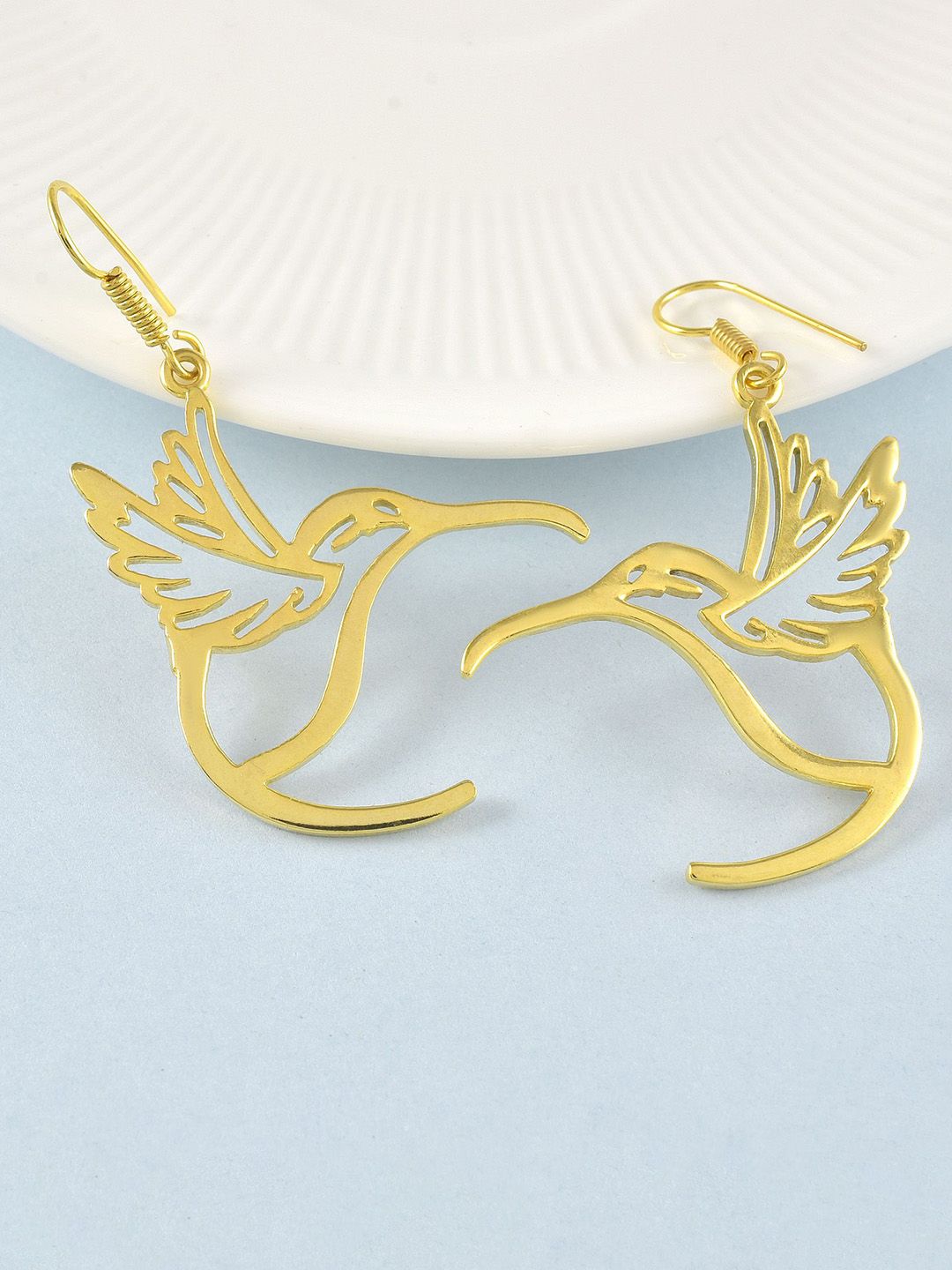 MEMOIR Gold-Plated Contemporary Drop Earrings-picture-14