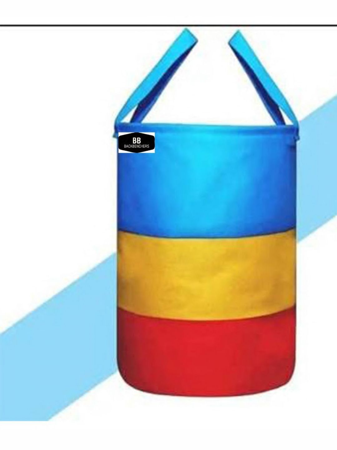 Aura Blue & Yellow Printed Foldable Laundry Bag 45 L-picture-25