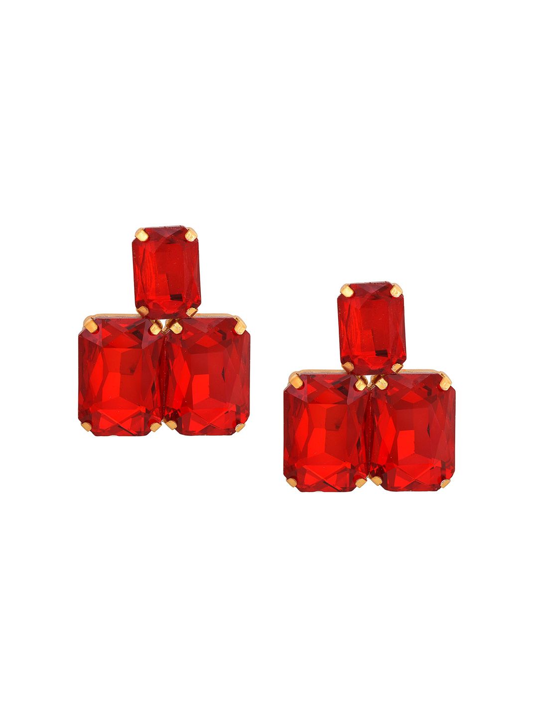 MEMOIR Gold Plated Contemporary Drop Earrings-picture-20