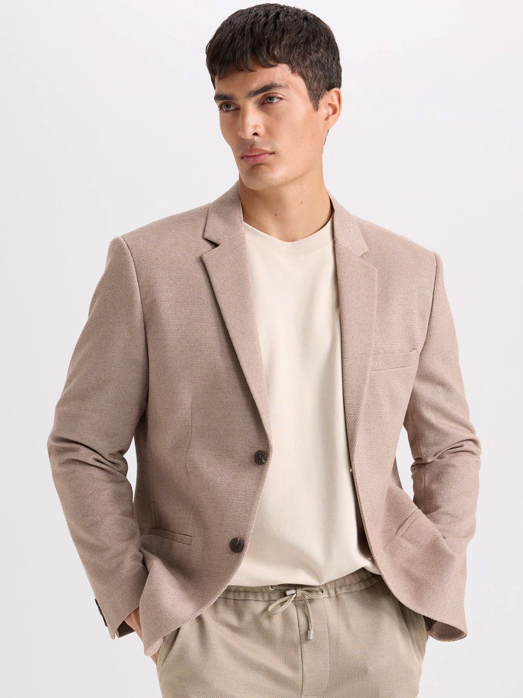 DeFacto Notched Lapel Collar Single Breasted Blazer-picture-51