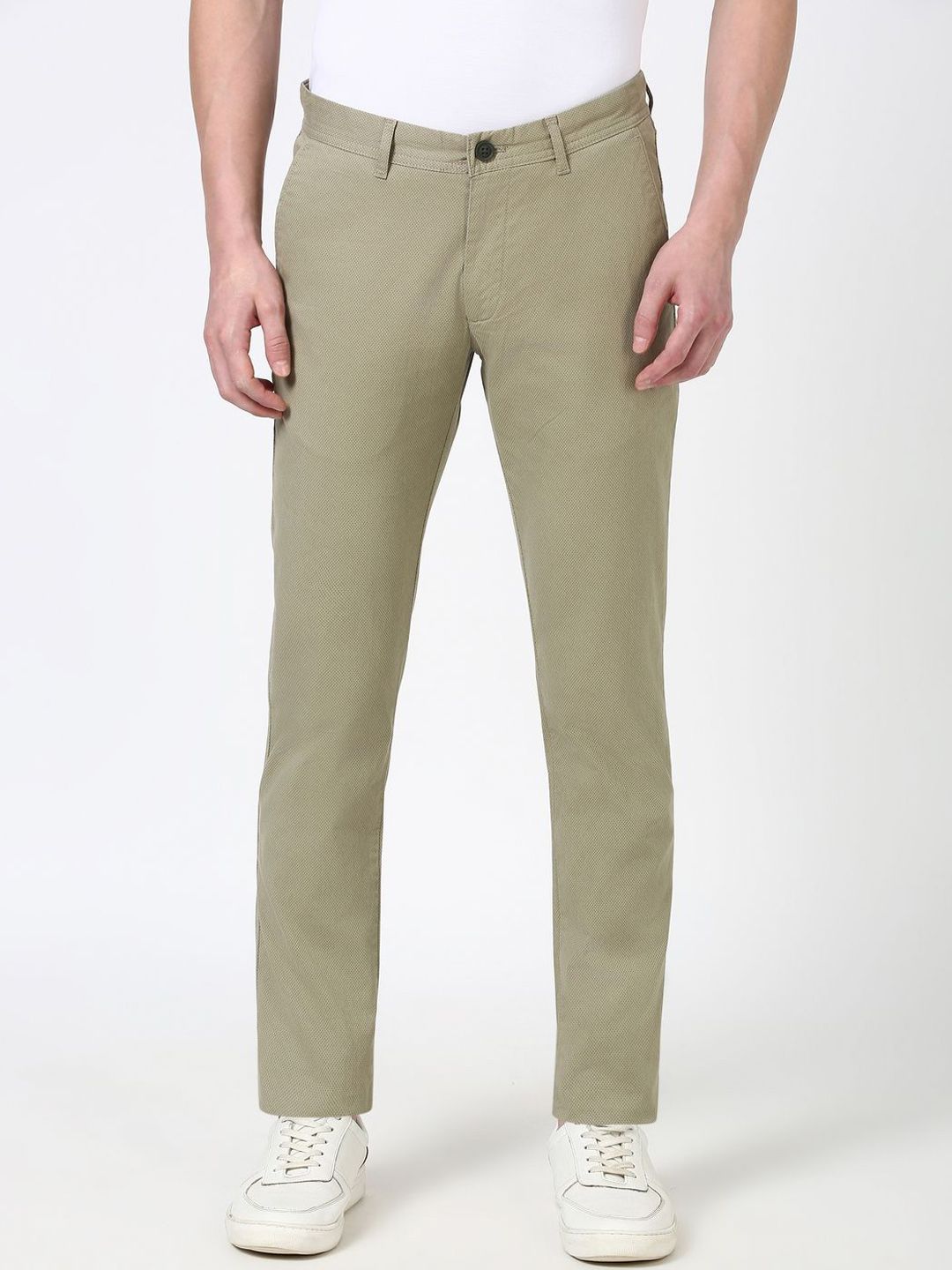 Peter England Casuals Men Skinny Fit Cotton Trousers-picture-29