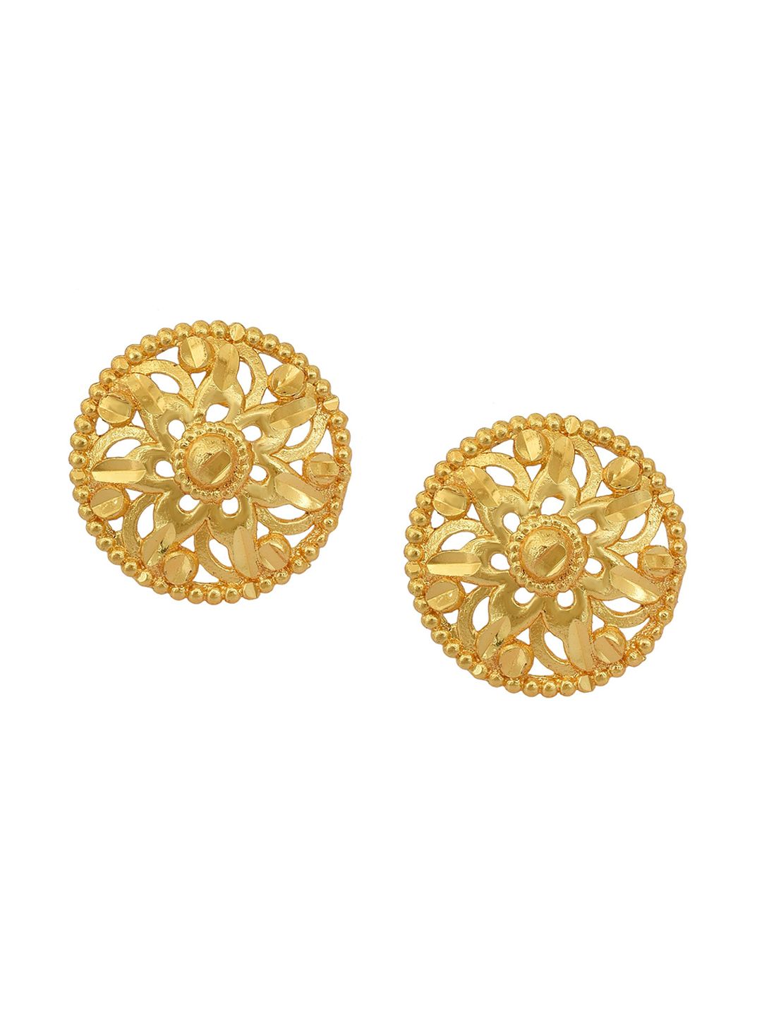 MEMOIR Gold Plated Circular Studs-picture-22