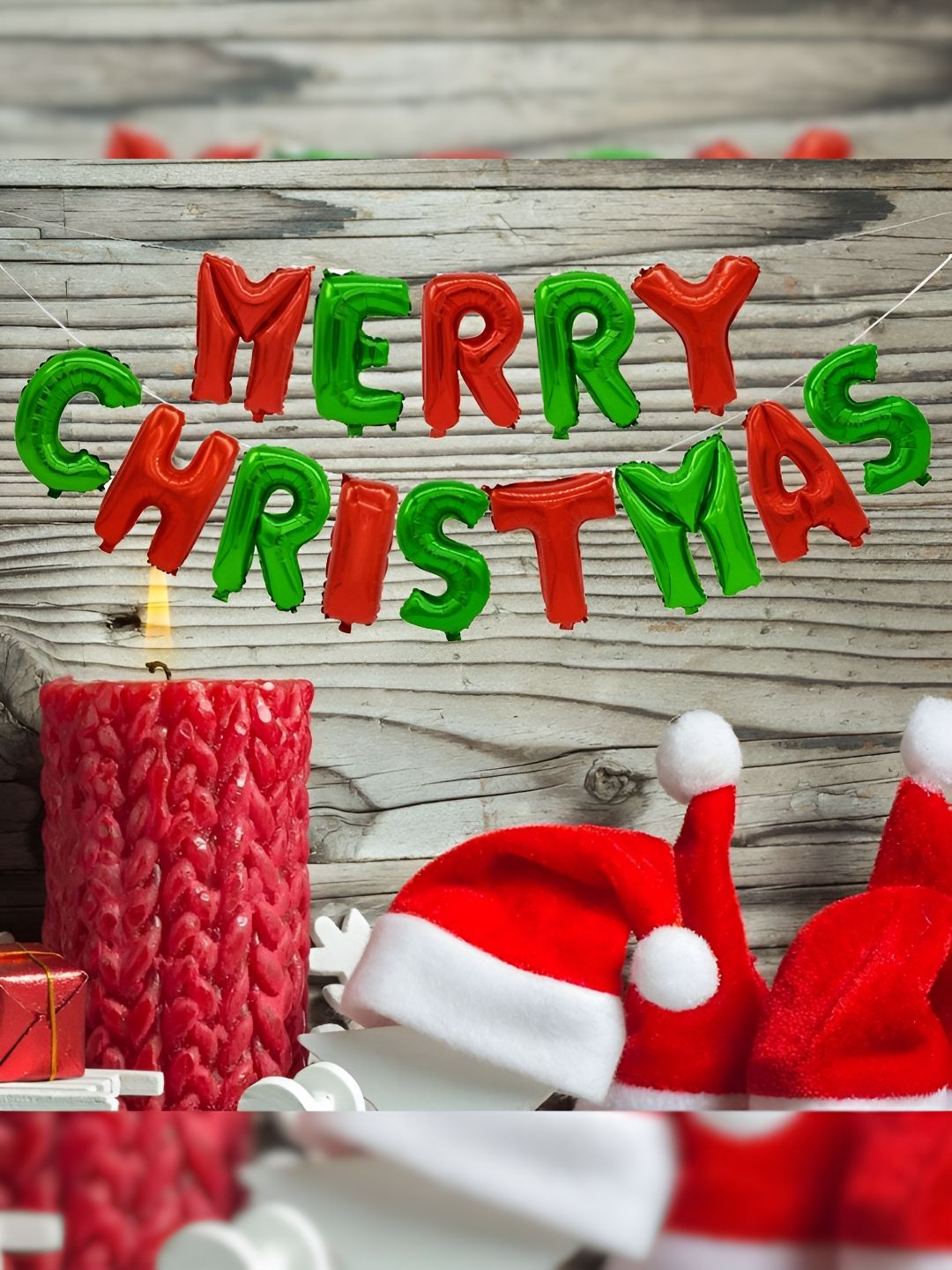 eCraftIndia Green & Red Glossy Christmas Party Ballons-image-29