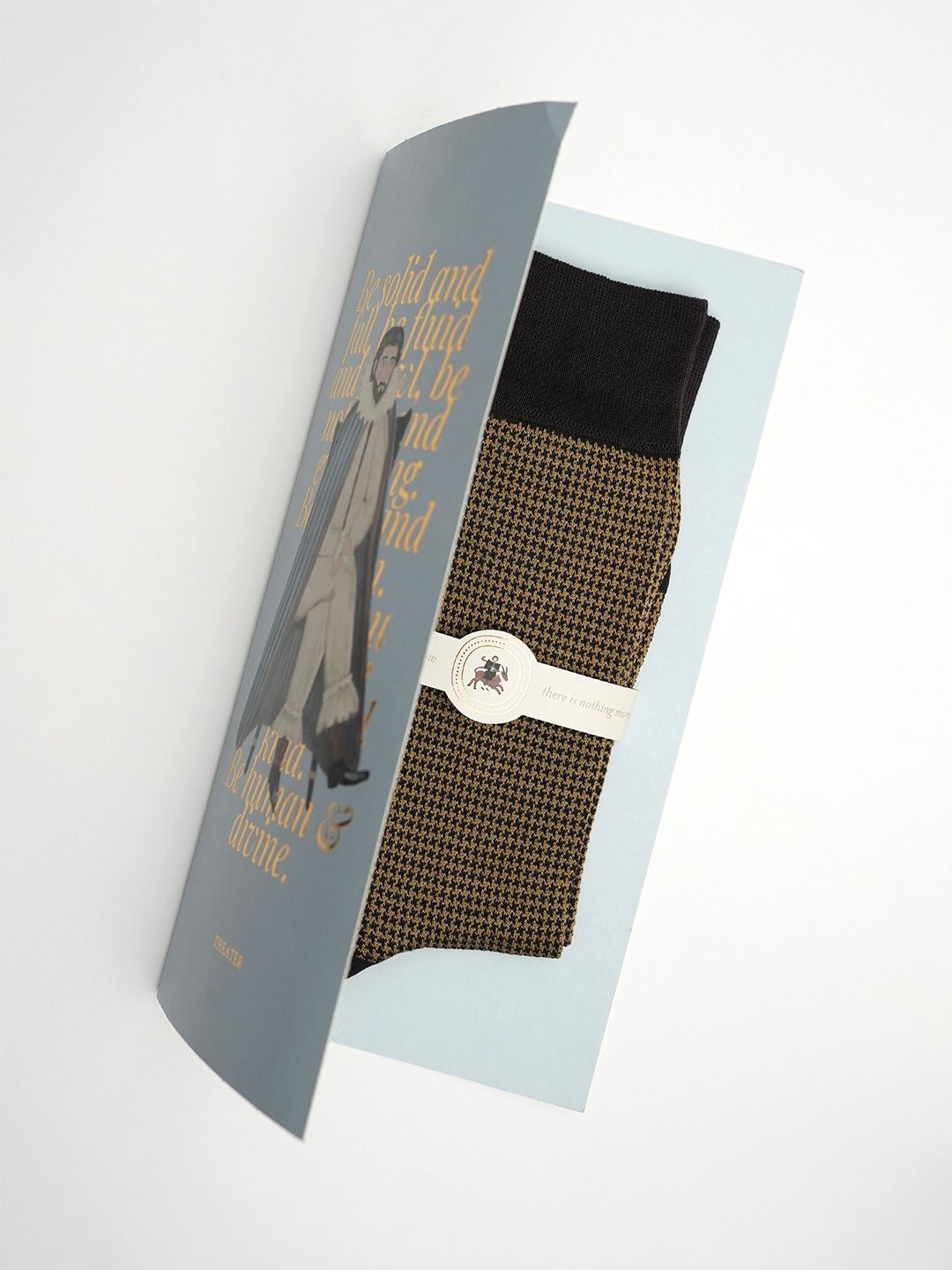 Theater Men Patterned Cotton Calf Length Socks-image-23
