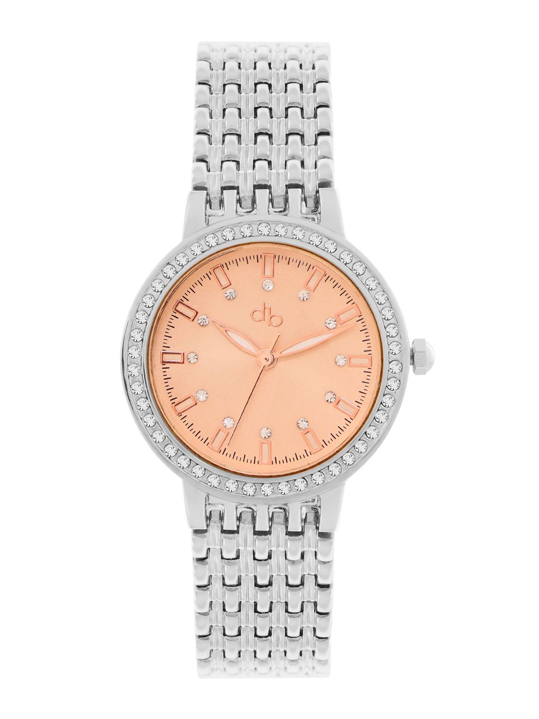DressBerry Women Brass Embellished Dial & Bracelet Style Straps Analogue Watch DB-SS24-14B-picture-38