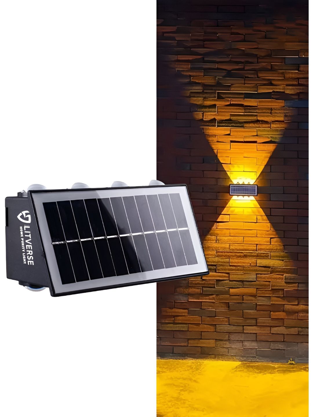 LITVERSE White & Black Waterproof Solar Outdoor Lamps-picture-47