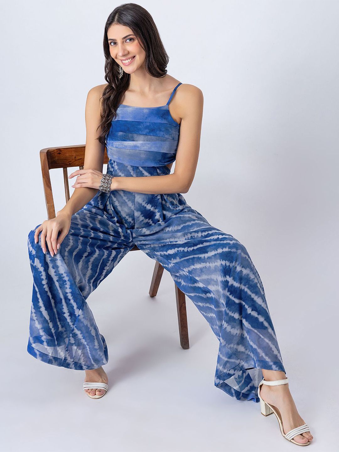 Moomaya Women Printed Shoulder Straps Basic Jumpsuit-picture-51