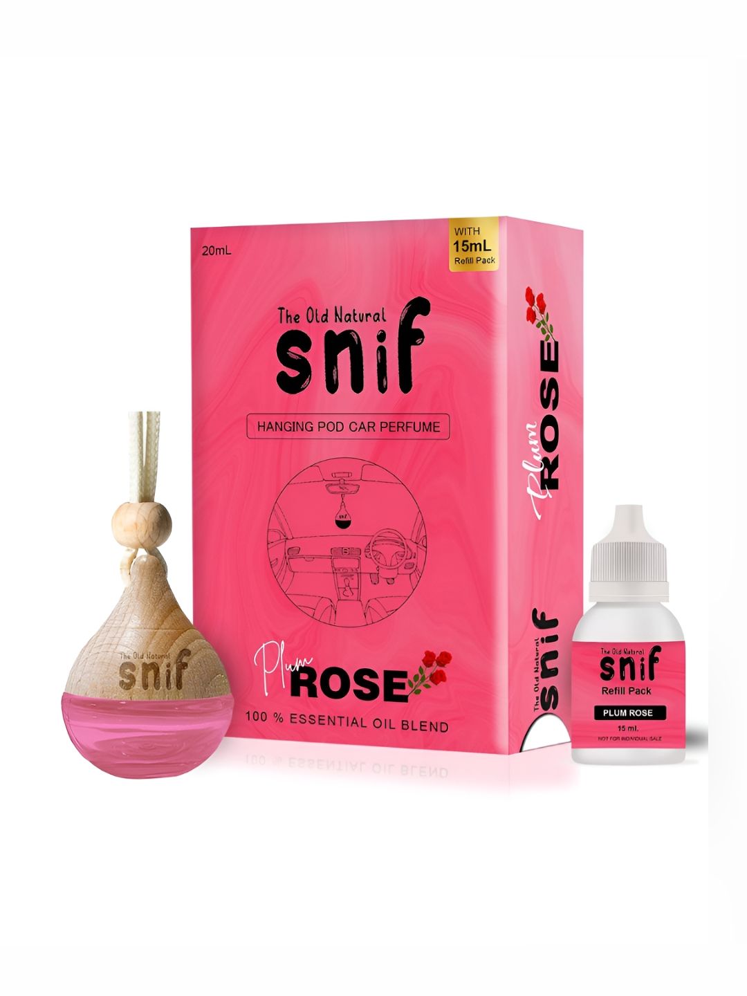 The Old Natural Pink Plum Rose Air Freshener-image-3