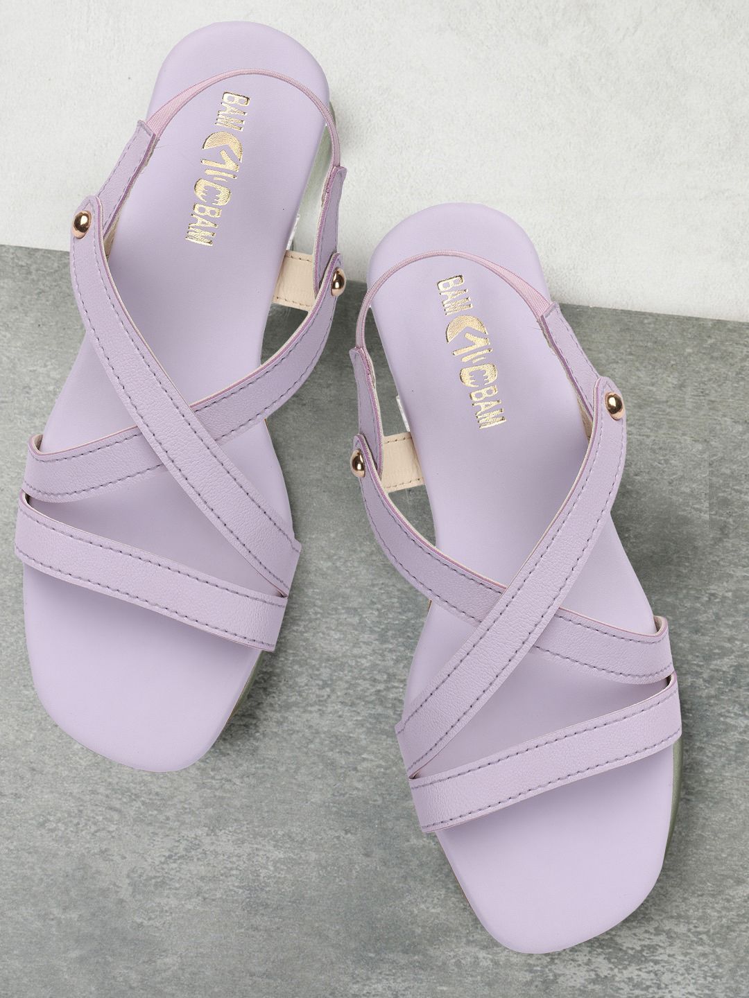 bam bam Women Slip-On Open Toe Textured Flats-image-19