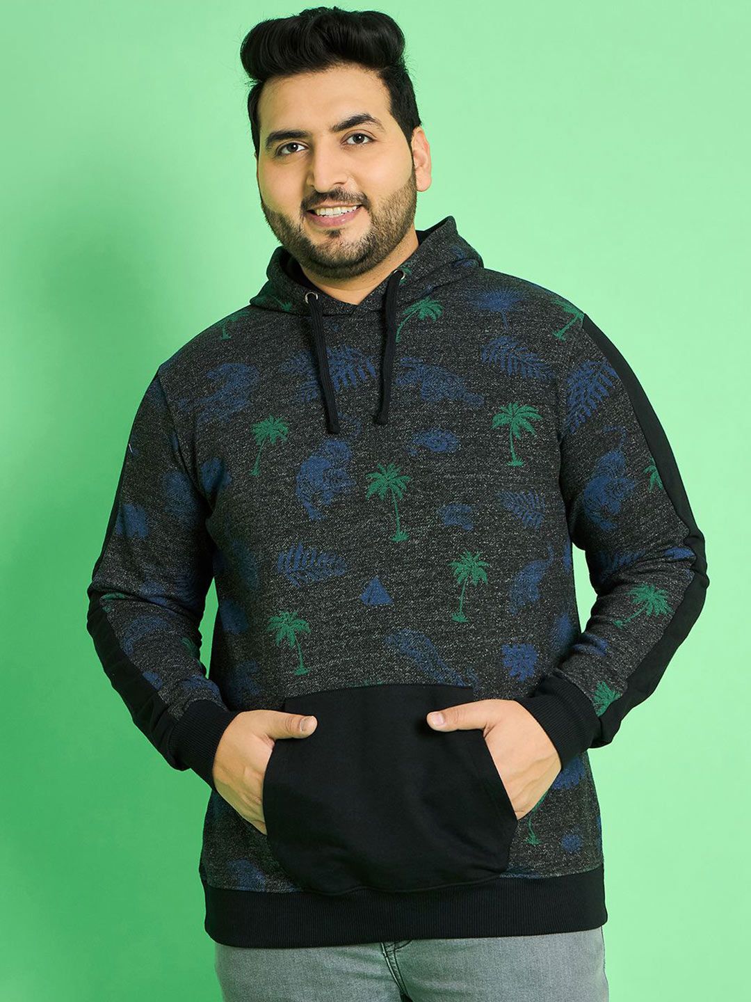 bigbanana Men Plus Size Printed Hooded Pullover Sweatshirt-picture-11