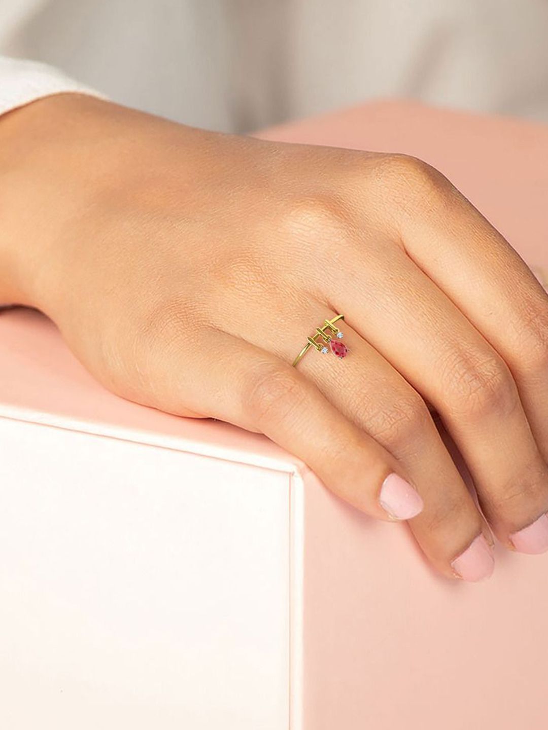 KISNA DIAMOND AND GOLD JEWELLERY Women 14KT Diamond Finger Ring 0.75gm-picture-30