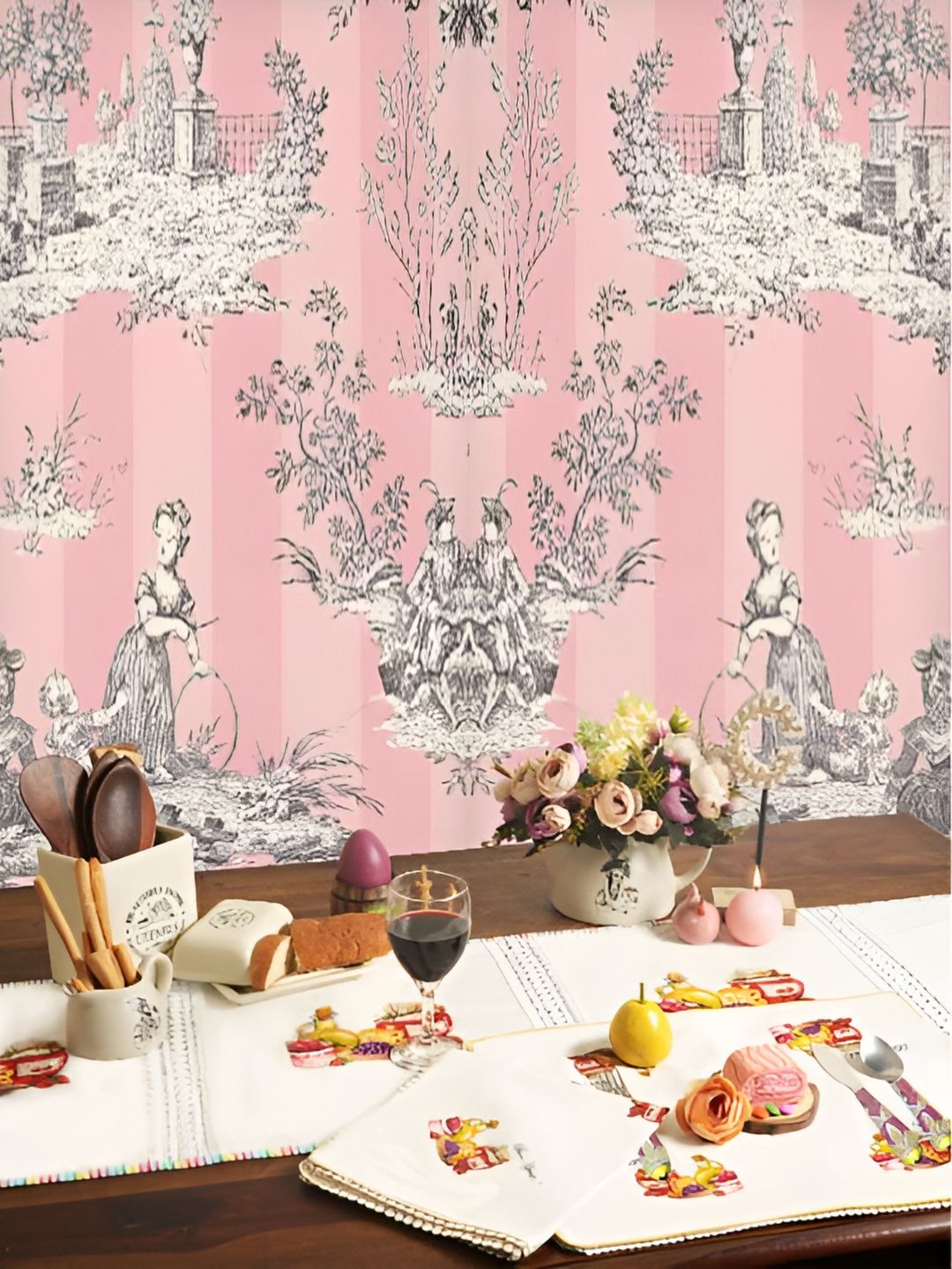 BAESD Off White & Yellow Printed Cotton Table Napkin-image-12