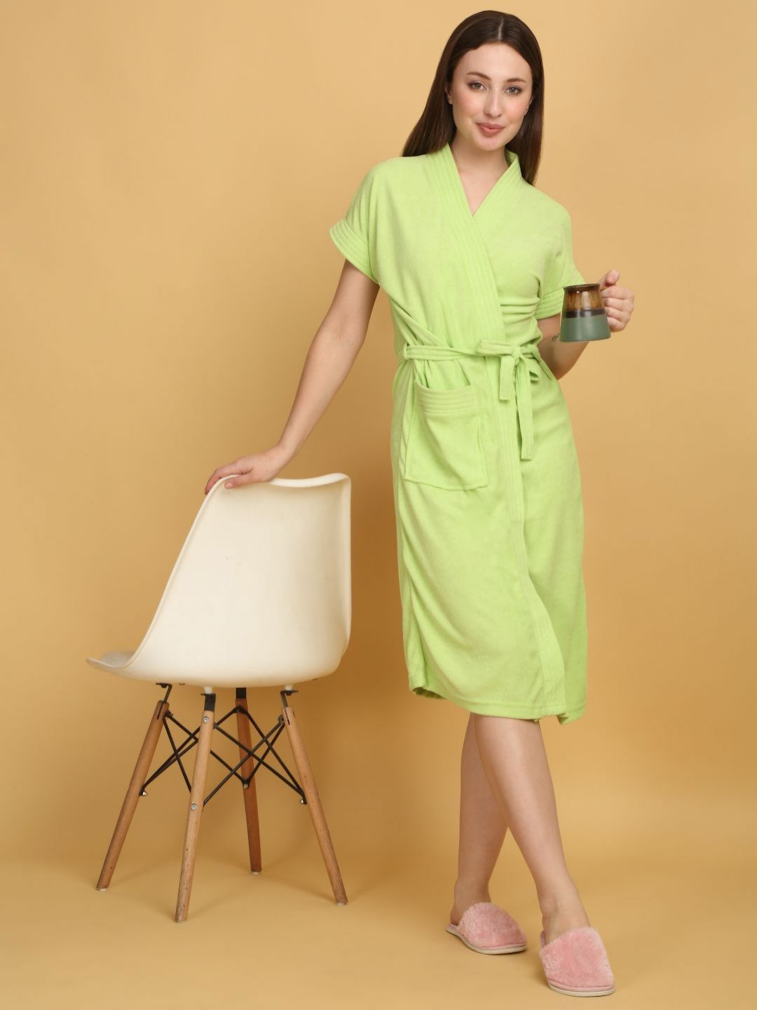Creeva Half Sleeve Bath Robe-picture-58