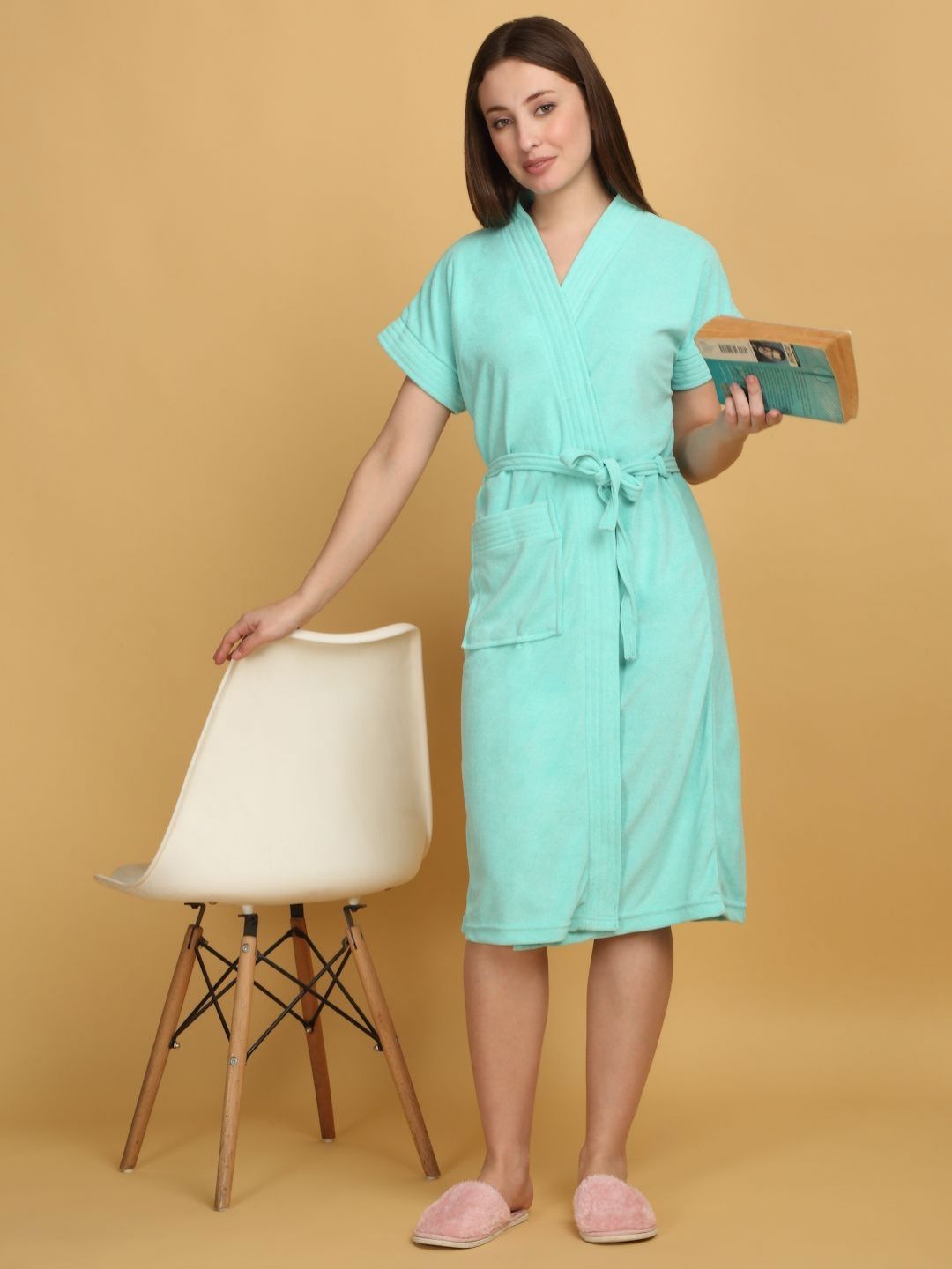 Creeva Cotton Bath Robe-image-26