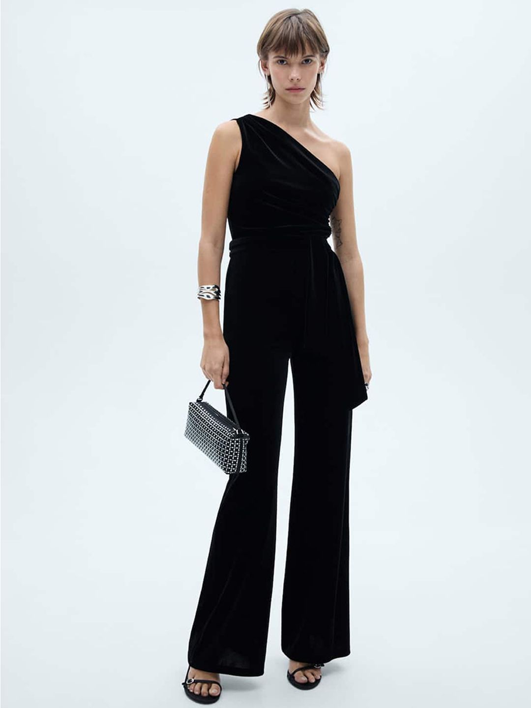 MANGO One Shoulder Basic Jumpsuit-picture-26