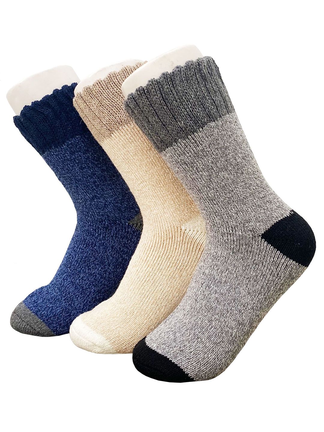 Alexvyan Men Pack Of 3 Colourblocked Calf-Length  Socks-picture-29