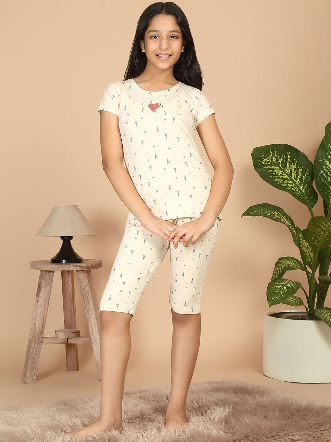 Sweet Dreams Girls Graphic Printed Round Neck Night suit-picture-53