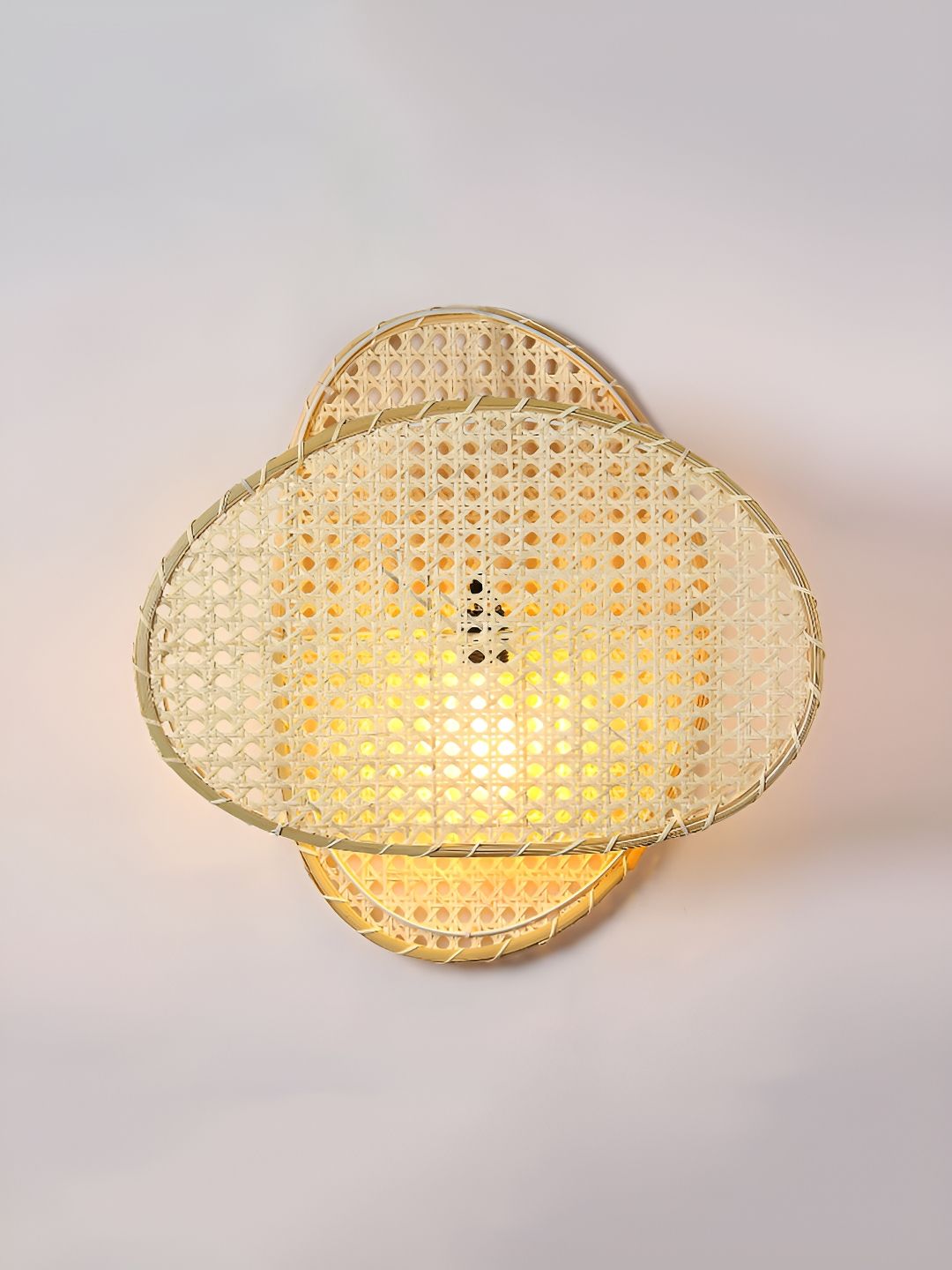 HABERE INDIA Beige Textured Wood Abstract Shaped Wall Lamp-image-32