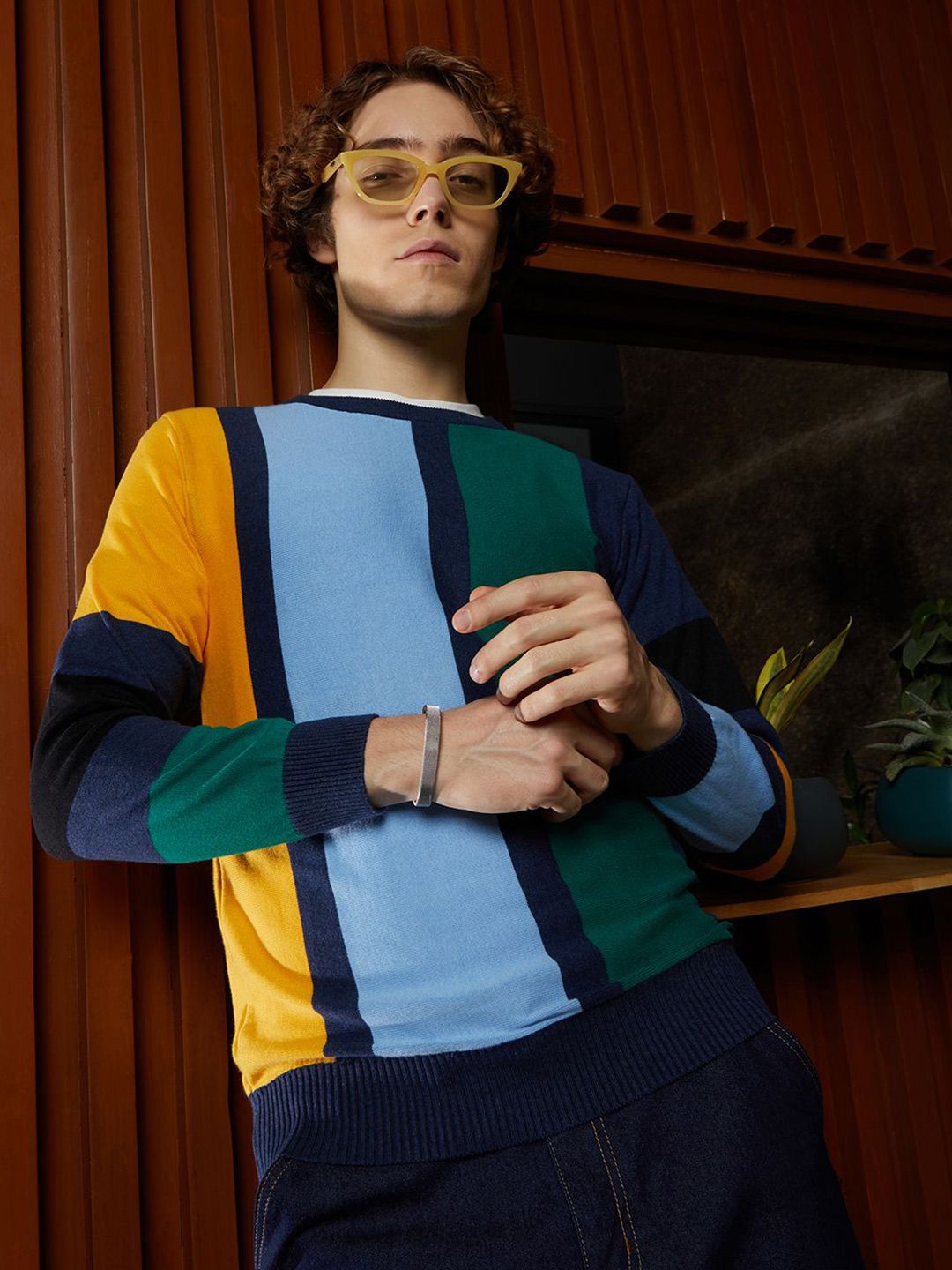 cahoot Campus Sutra Men Colourblocked Pullover-picture-28