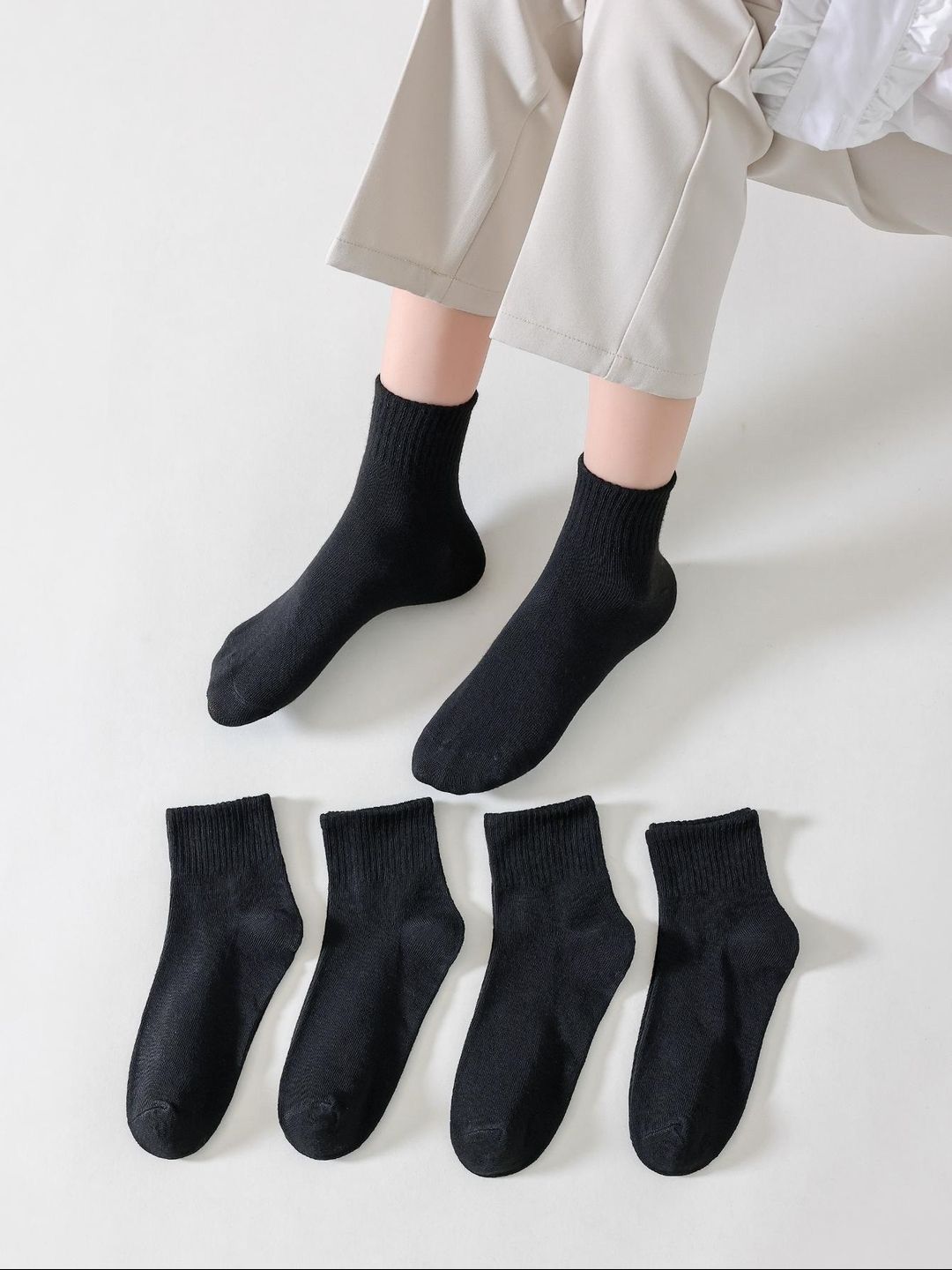 BAESD Kids Pack Of 4 Ankle-Length Socks-picture-57