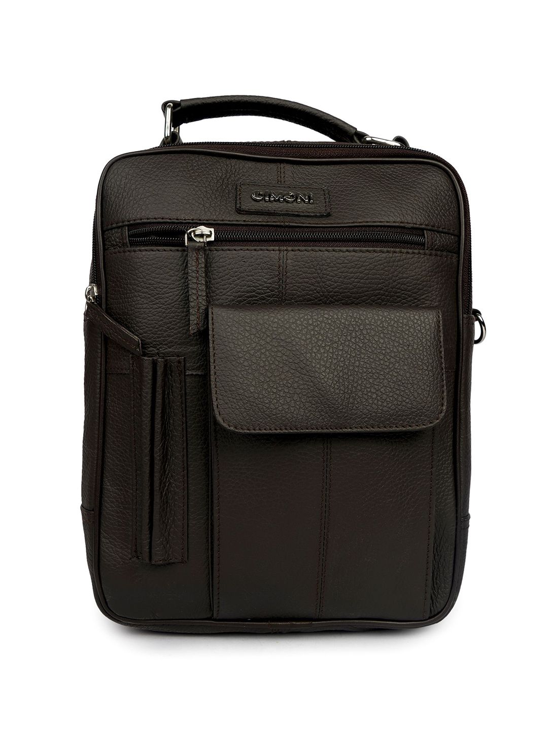 CIMONI Unisex Leather Textured Messenger Bag-image-22