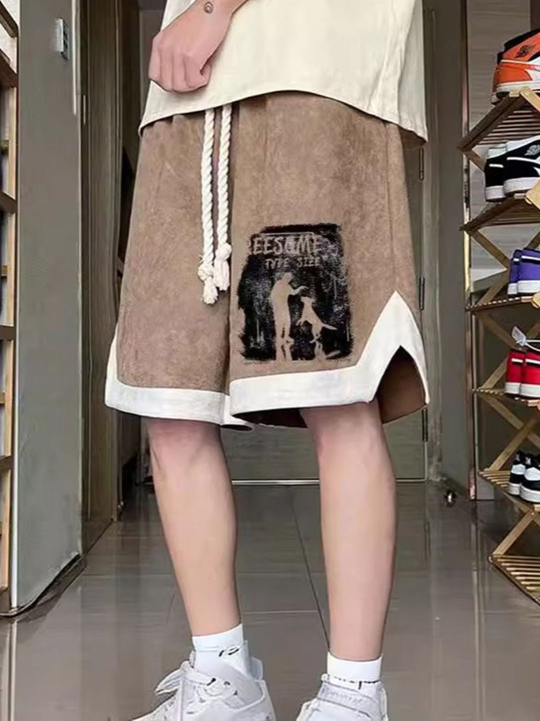 StyleCast Men Self Design Printed Loose Fit Shorts