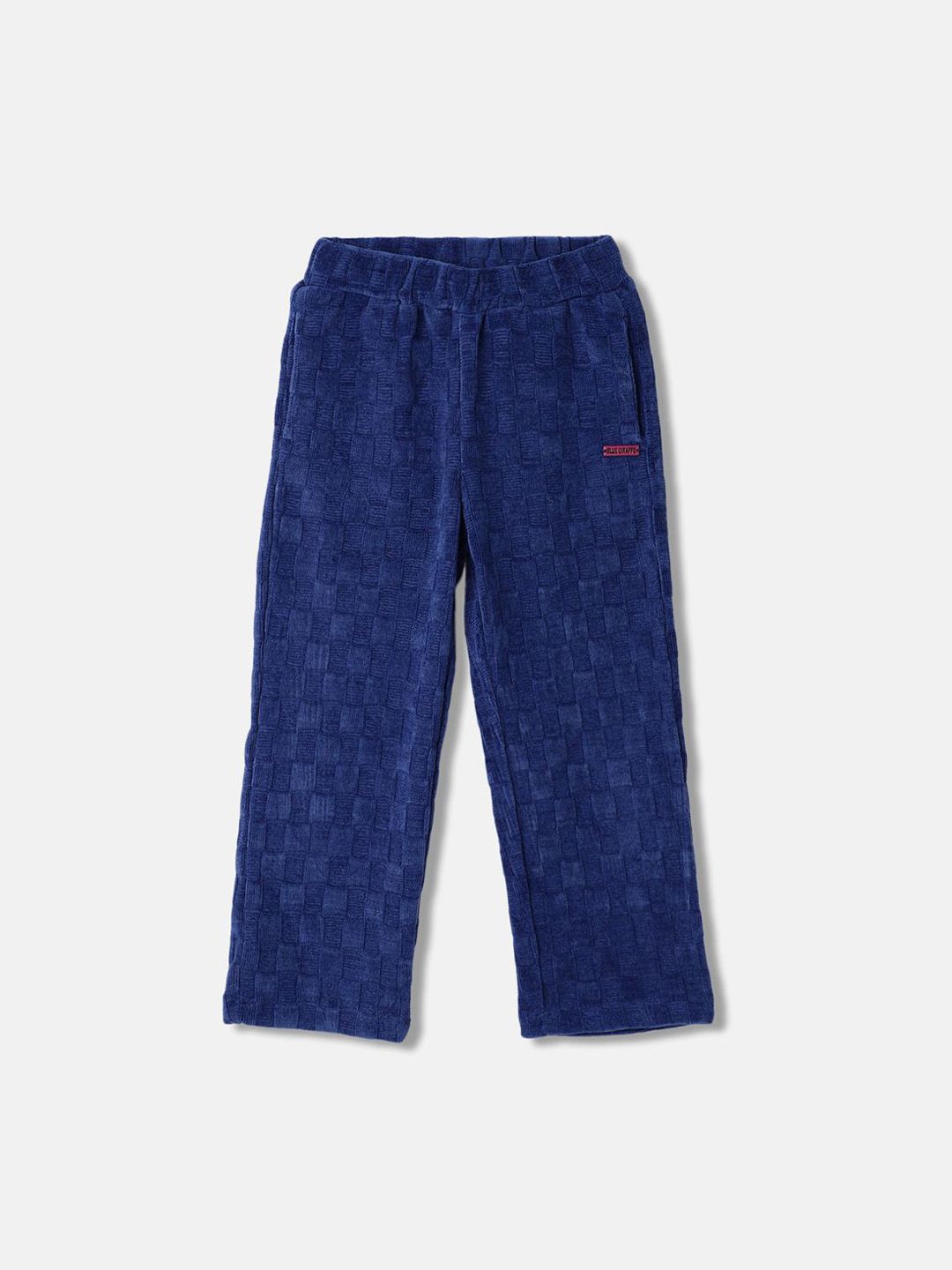 Blue Giraffe Girls Textured  Solid Regular Fit Flat-Front Trousers-picture-31