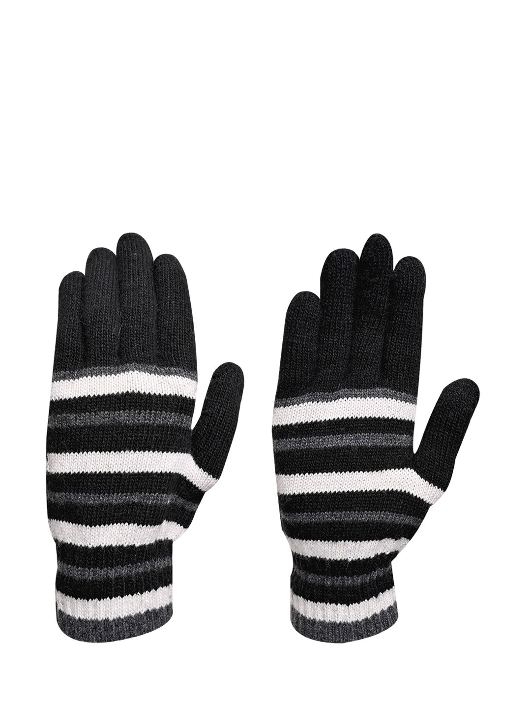 LOOM LEGACY Men Striped Winter Touchscreen Gloves-picture-31
