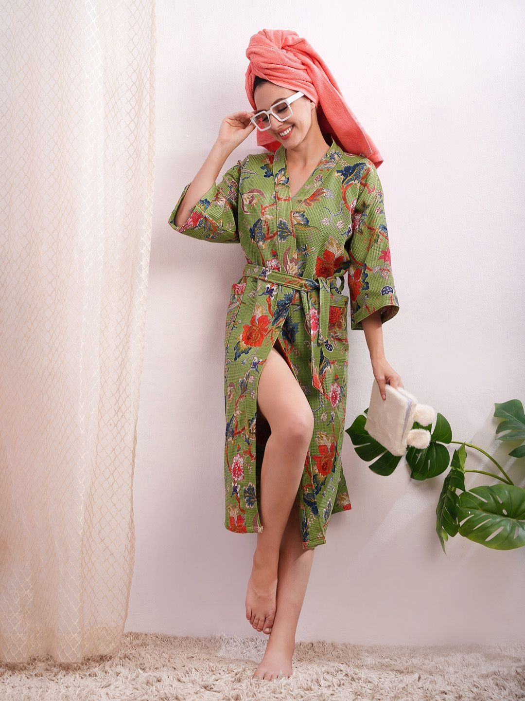 HotGown Printed Pure Cotton Bath Robe-picture-31