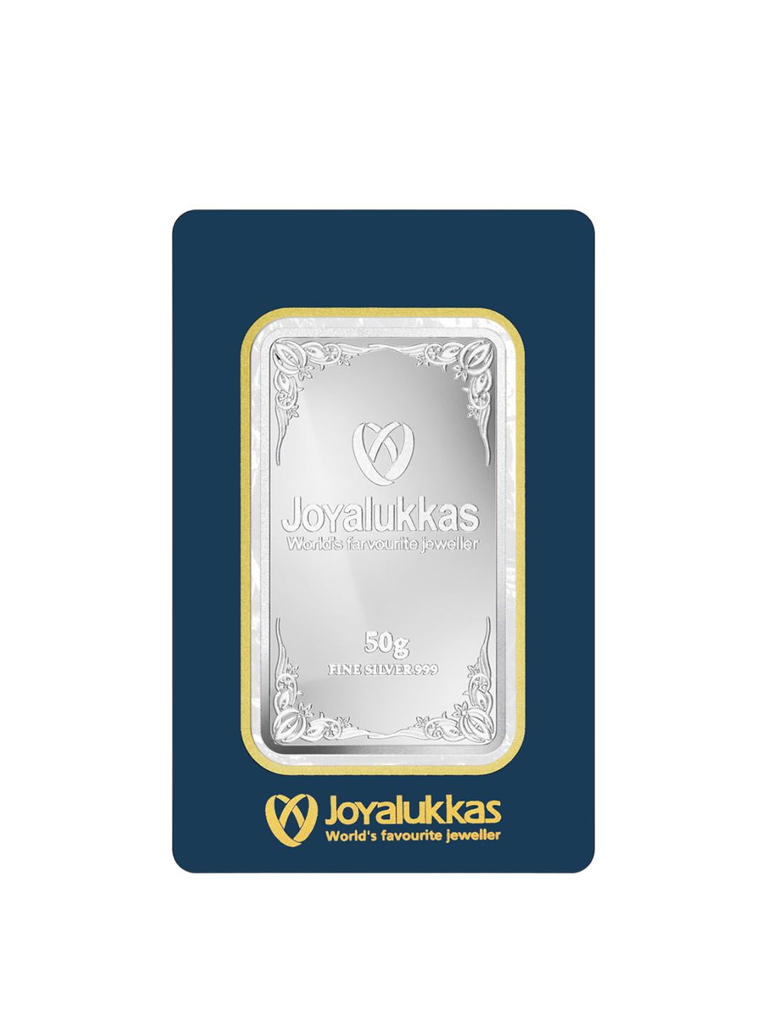 joyalukkas Joyalukkas999 Purity Rectangle Shaped Blister Packed Silver Coin-50gm-picture-43