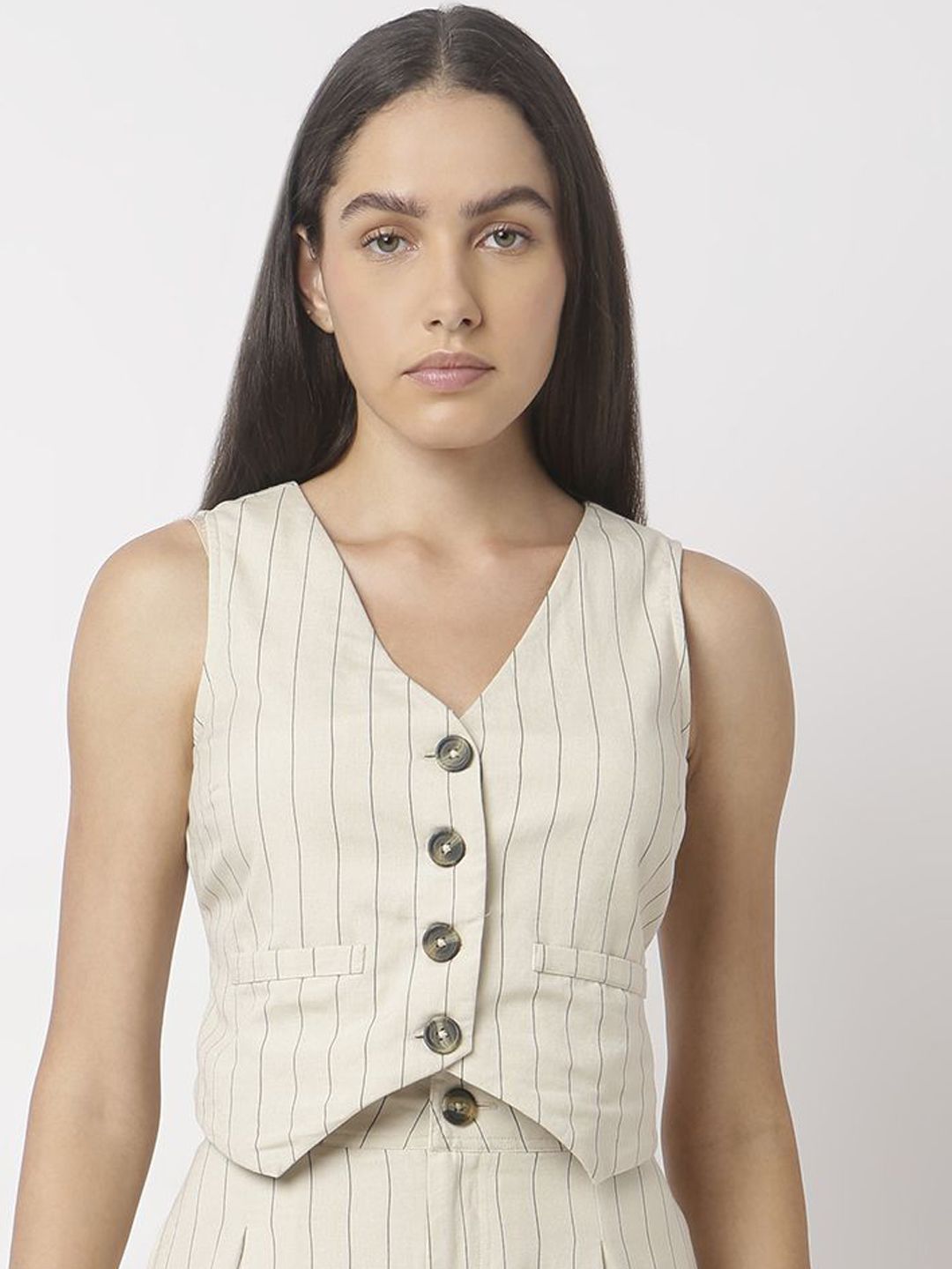 Vero Moda Striped Sleeveless Waistcoat-picture-36