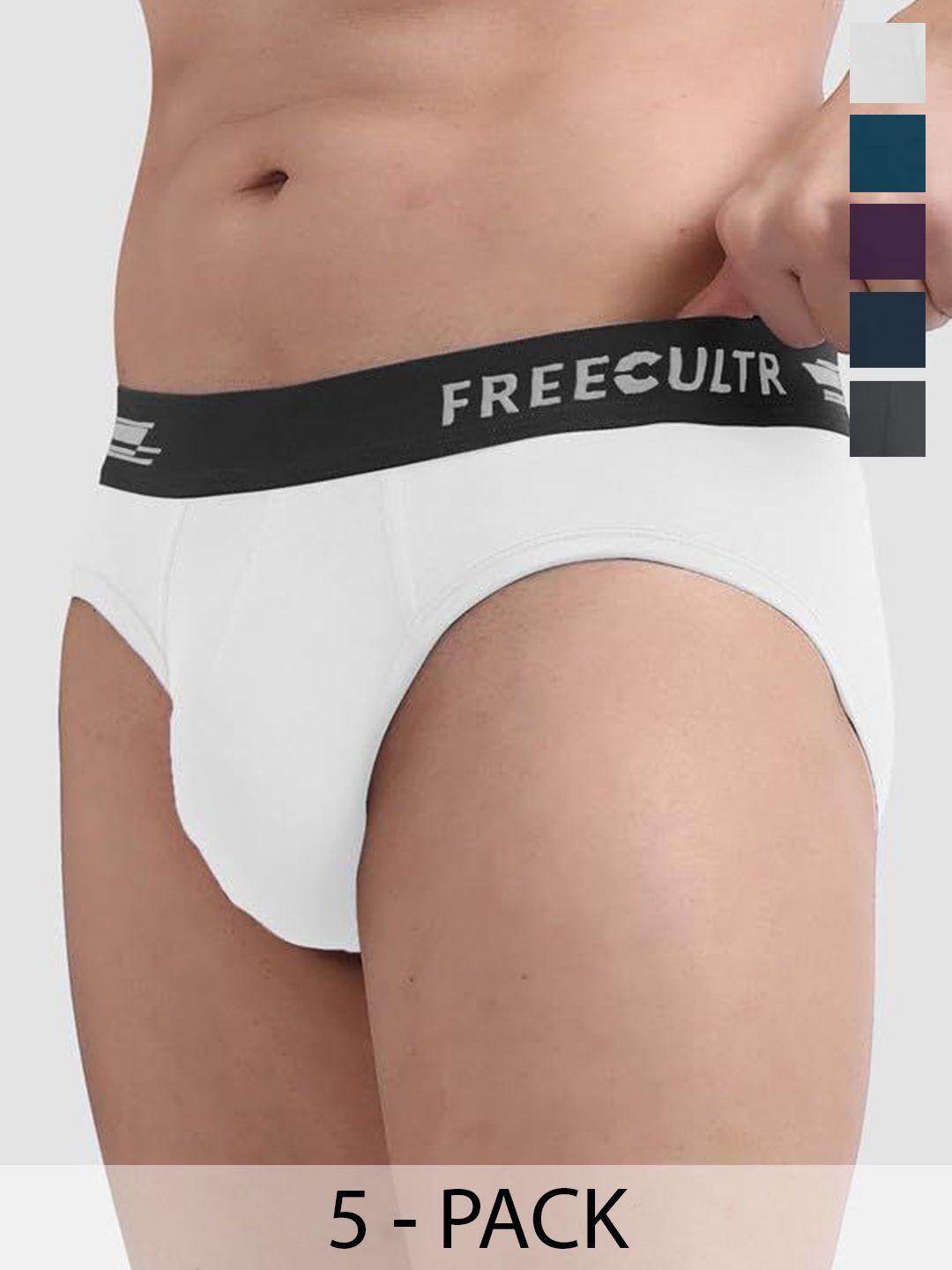 FREECULTR Pack Of 5 Men Anti Bacterial Micromodal Airsoft Brief-picture-30