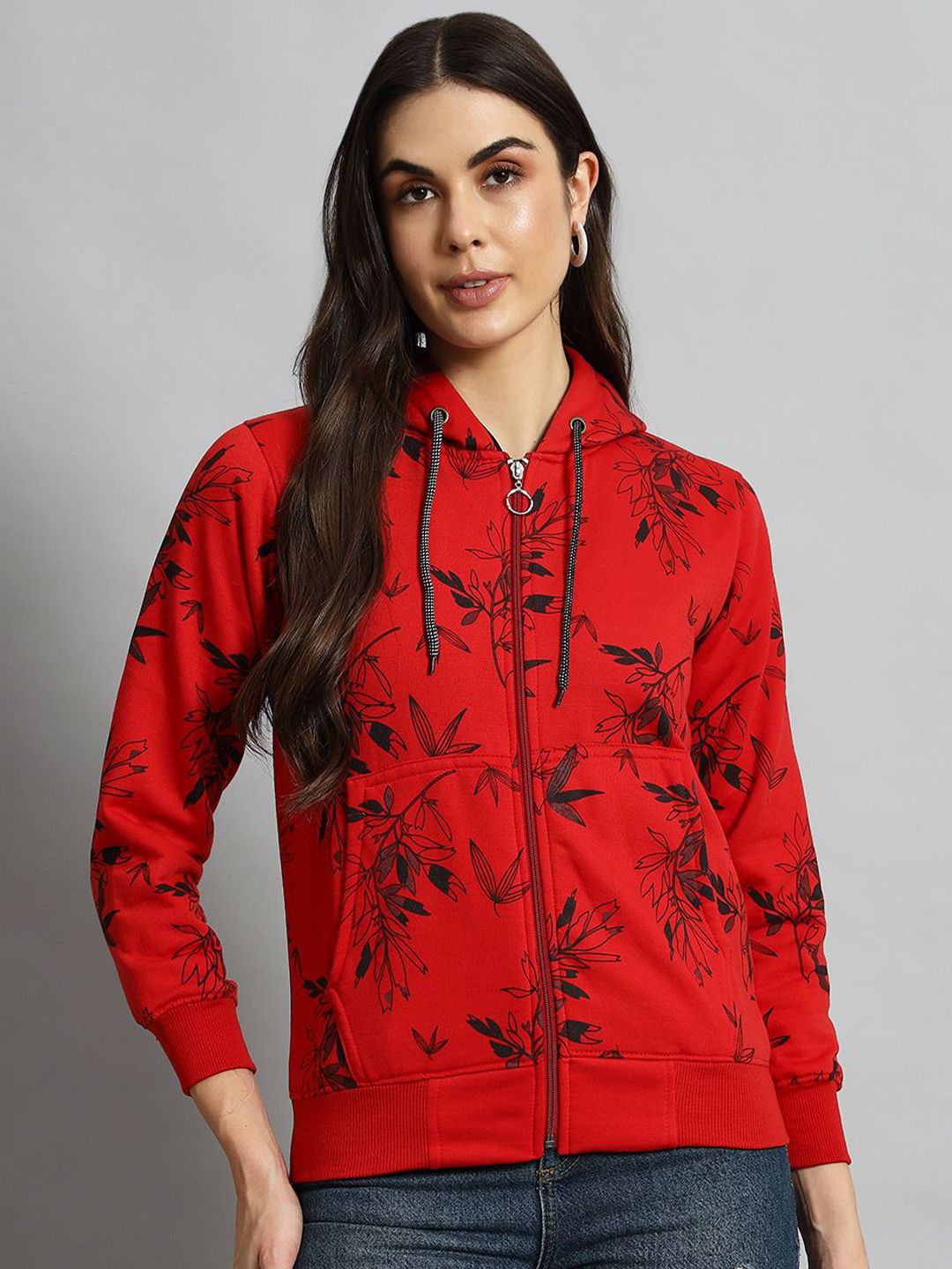 eWools Women Printed Hooded Sweatshirt-image-9