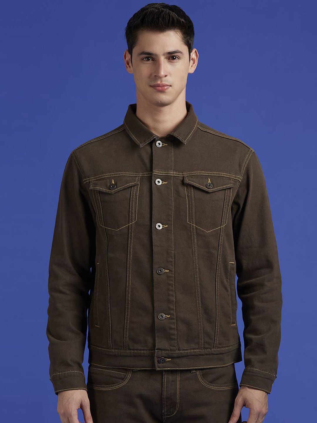 Pepe Jeans Men Spread Collar Solid Cotton Casual Open Front Jacket-picture-29