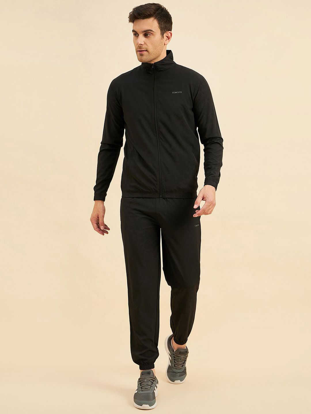 Sweet Dreams Men Mid Rise Long Sleeves Mock Collar Tracksuits-picture-10