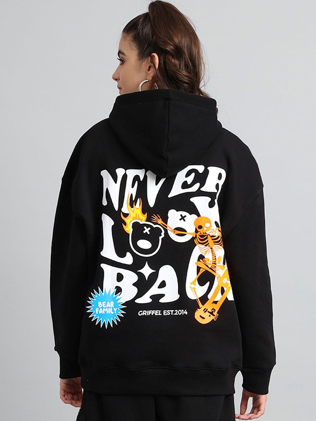 GRIFFEL Women Printed Hooded Sweatshirt-picture-20