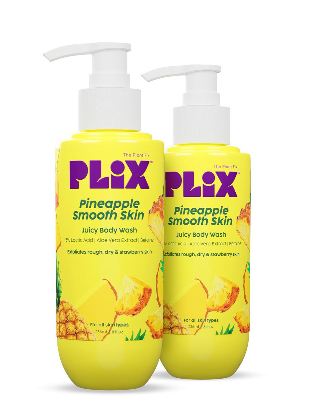 PLIX THE PLANT FIX Set of 2 Pineapple Smooth Skin Exfoliating Body Wash - 236 ml each-picture-43