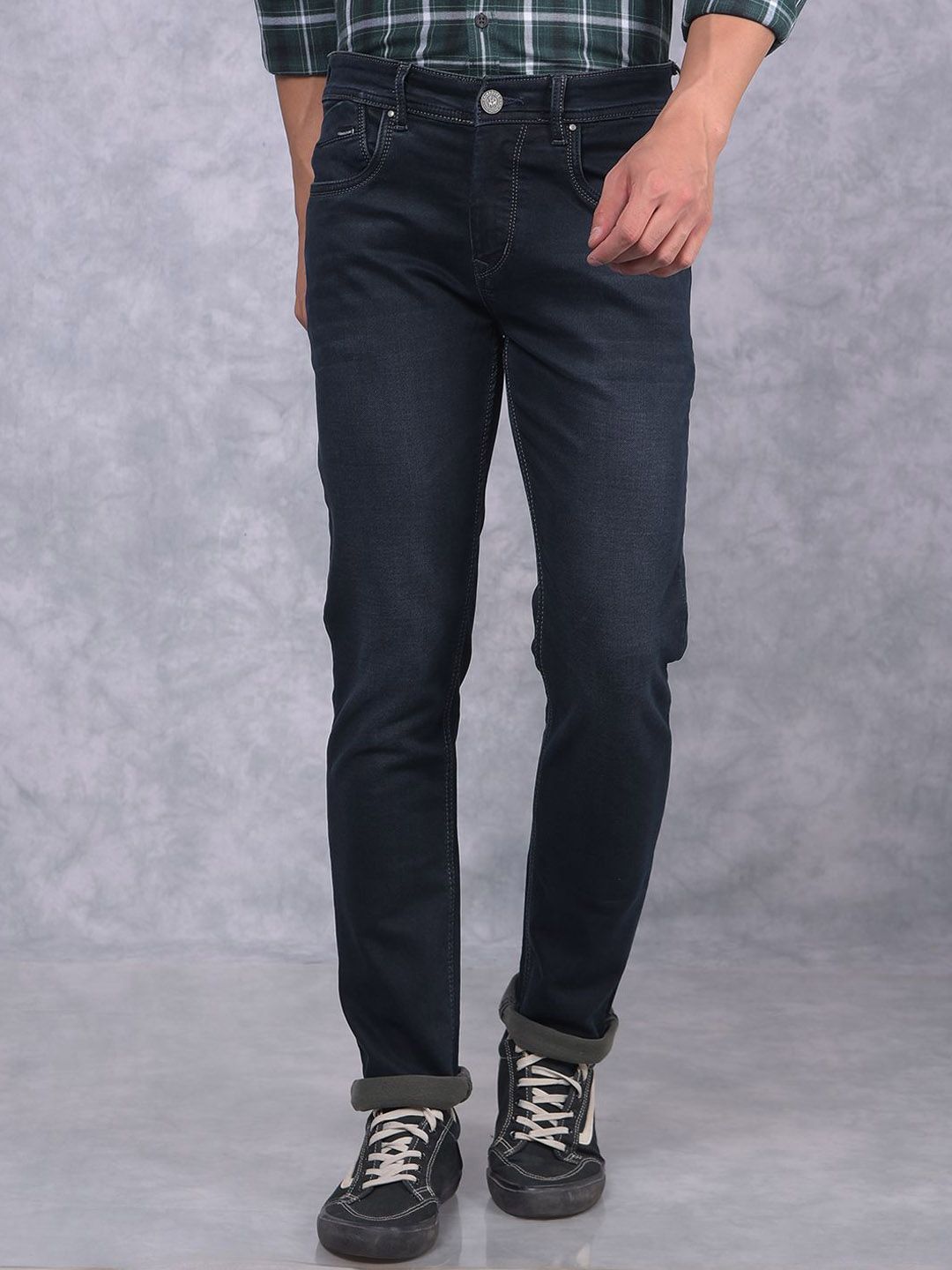 Crimsoune Club Men Slim Fit Heavy Fade Stretchable Jeans-picture-42